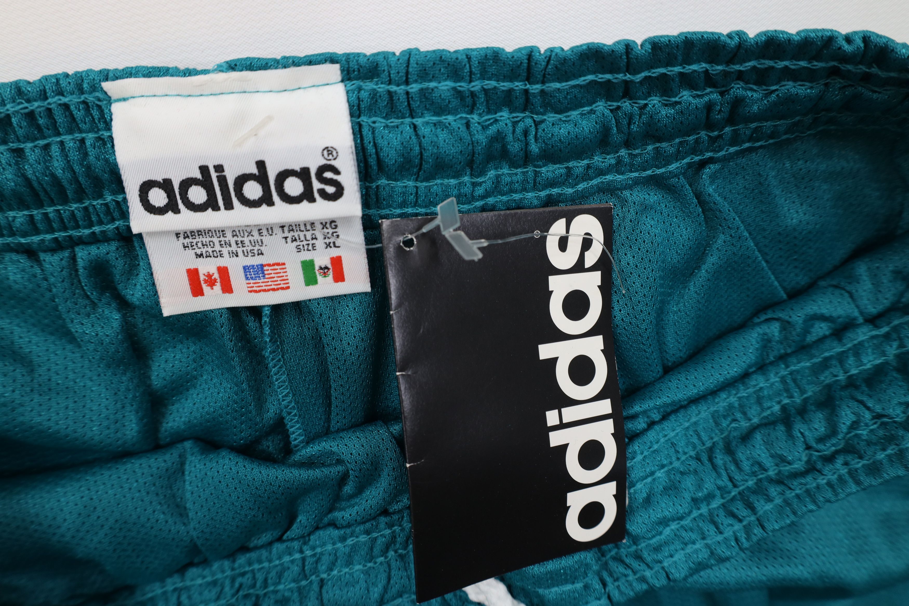 Vintage Deadstock Vintage 90s Adidas Above Knee Shorts Teal USA Size US 36 / EU 52 - 7 Thumbnail