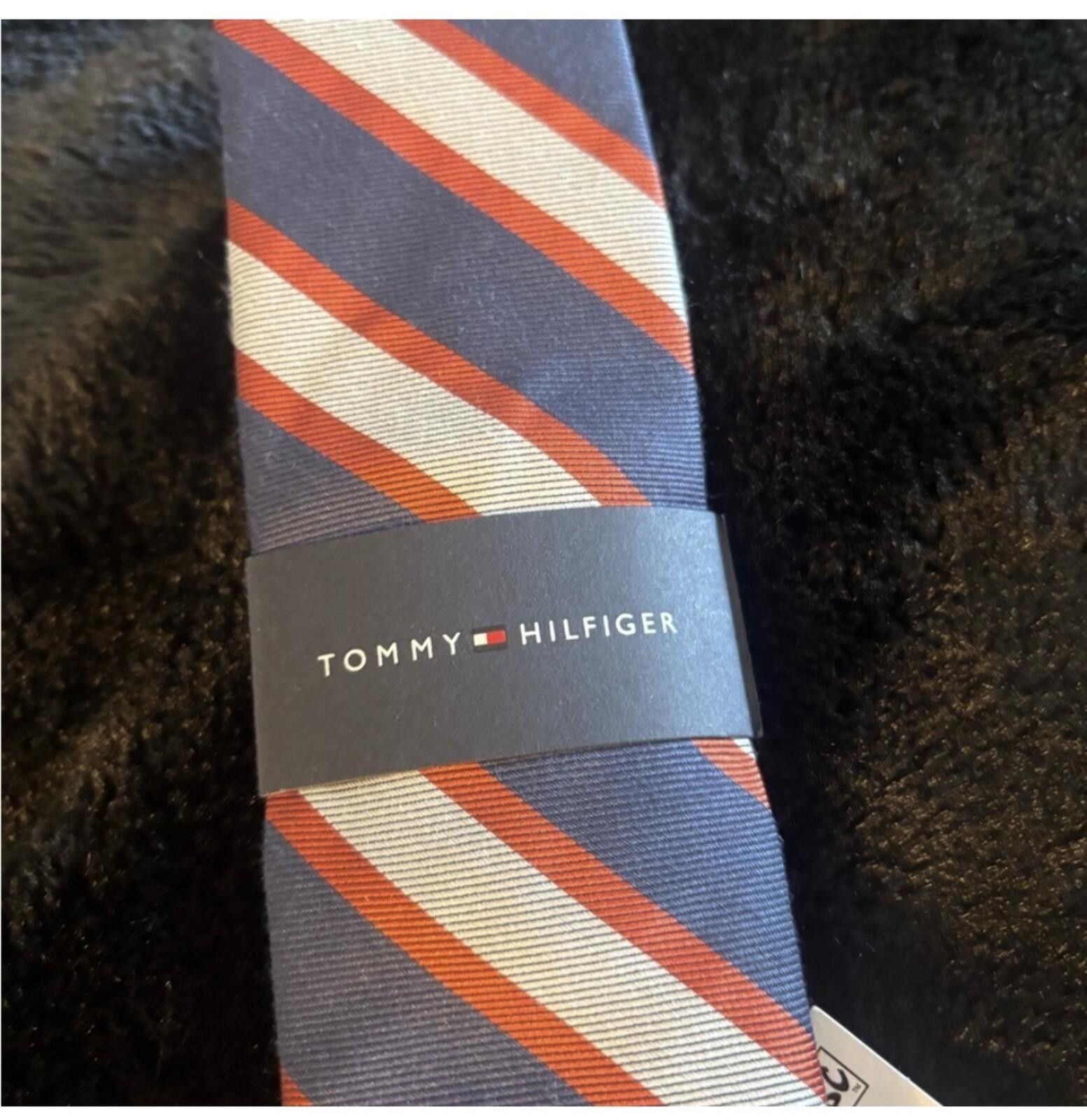 Tommy Hilfiger (Tommy Hilfiger) Men's Striped Tie - Blue and Red Size ONE SIZE - 1 Thumbnail
