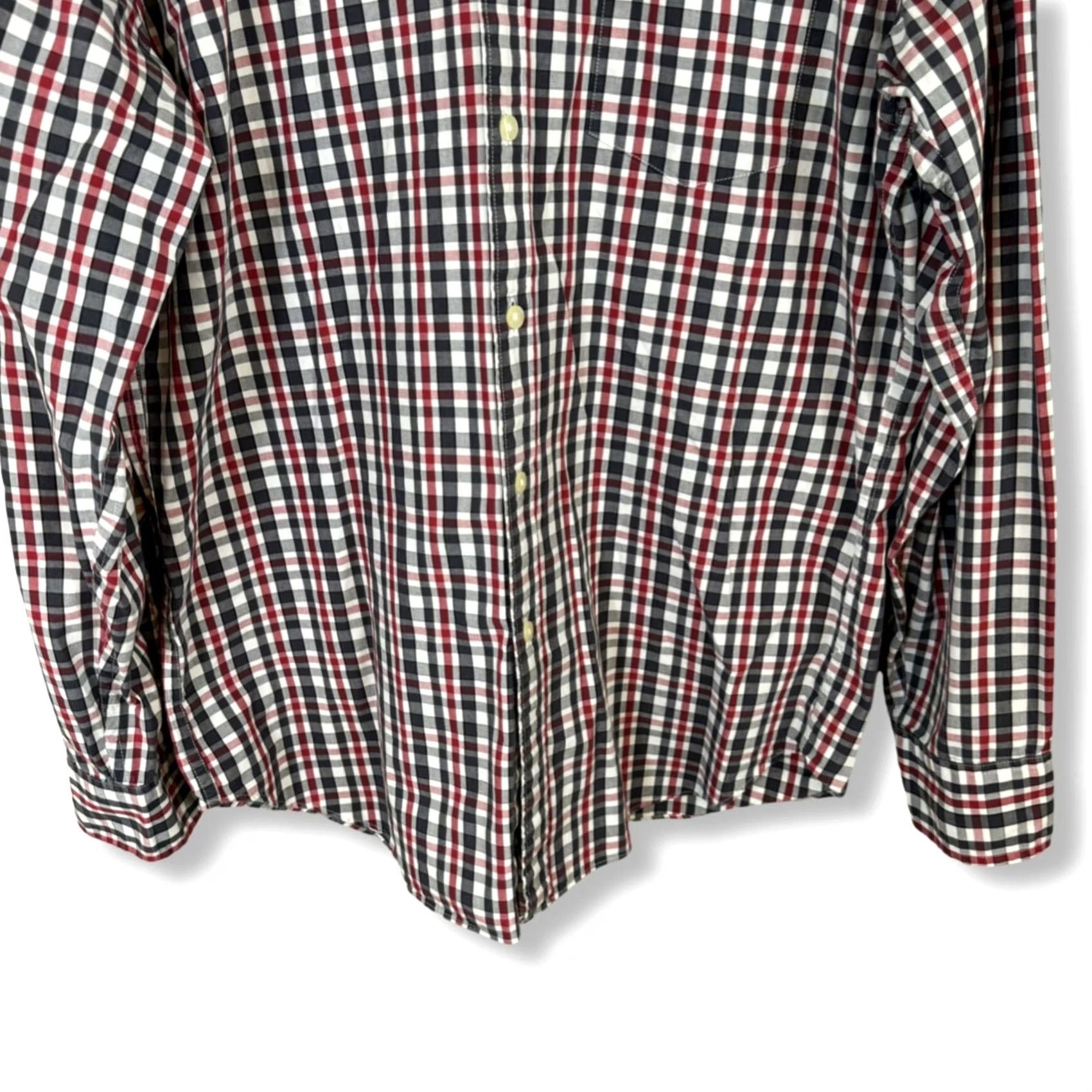 J.Crew J.CREW Button-Down Shirt L Red & Black Plaid Cotton Classic Fit Long Sleeve Mens Size US L / EU 52-54 / 3 - 4 Thumbnail