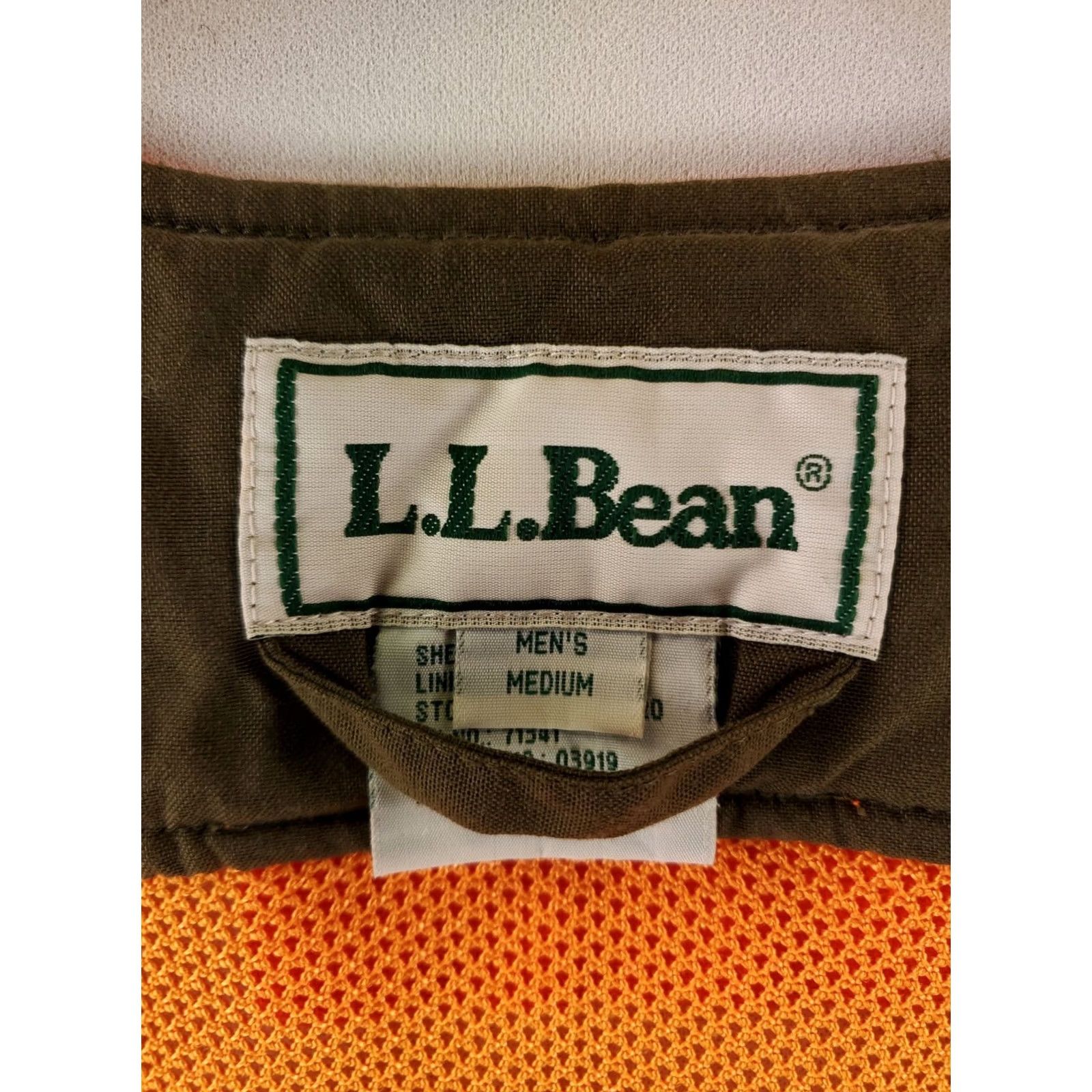 Vintage VINTAGE LL Bean Vest Hunting Nylon Blaze Orange Olive Green Mens M Size 40R - 2 Thumbnail