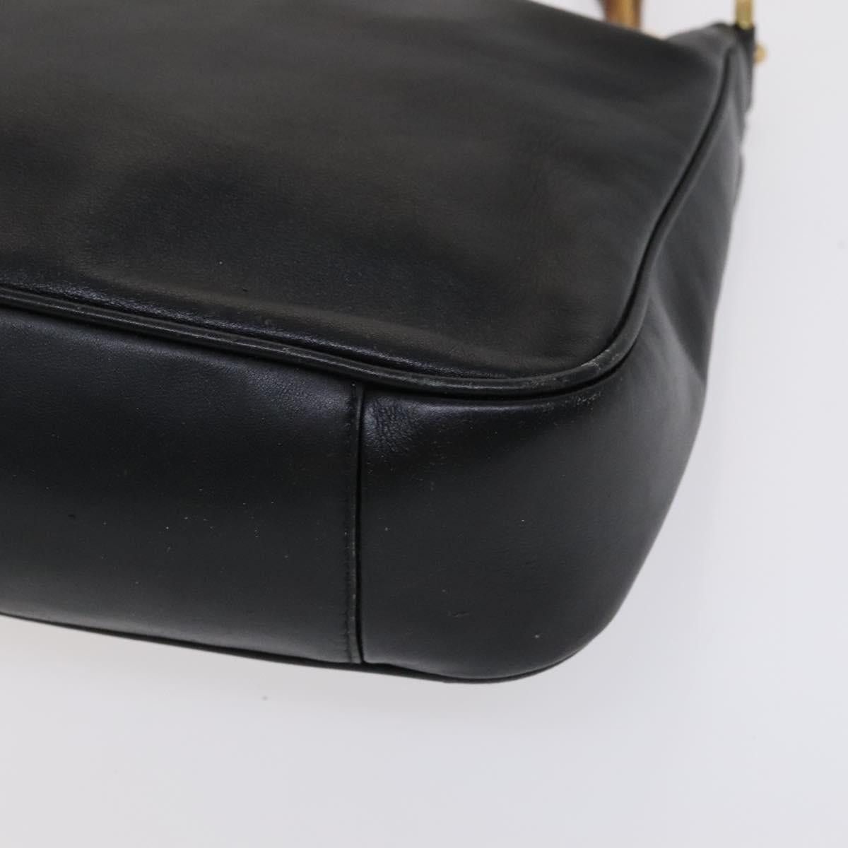 Gucci GUCCI Bamboo Hand Bag Leather Black Gold 001 2113 001 2113 Size ONE SIZE - 10 Thumbnail