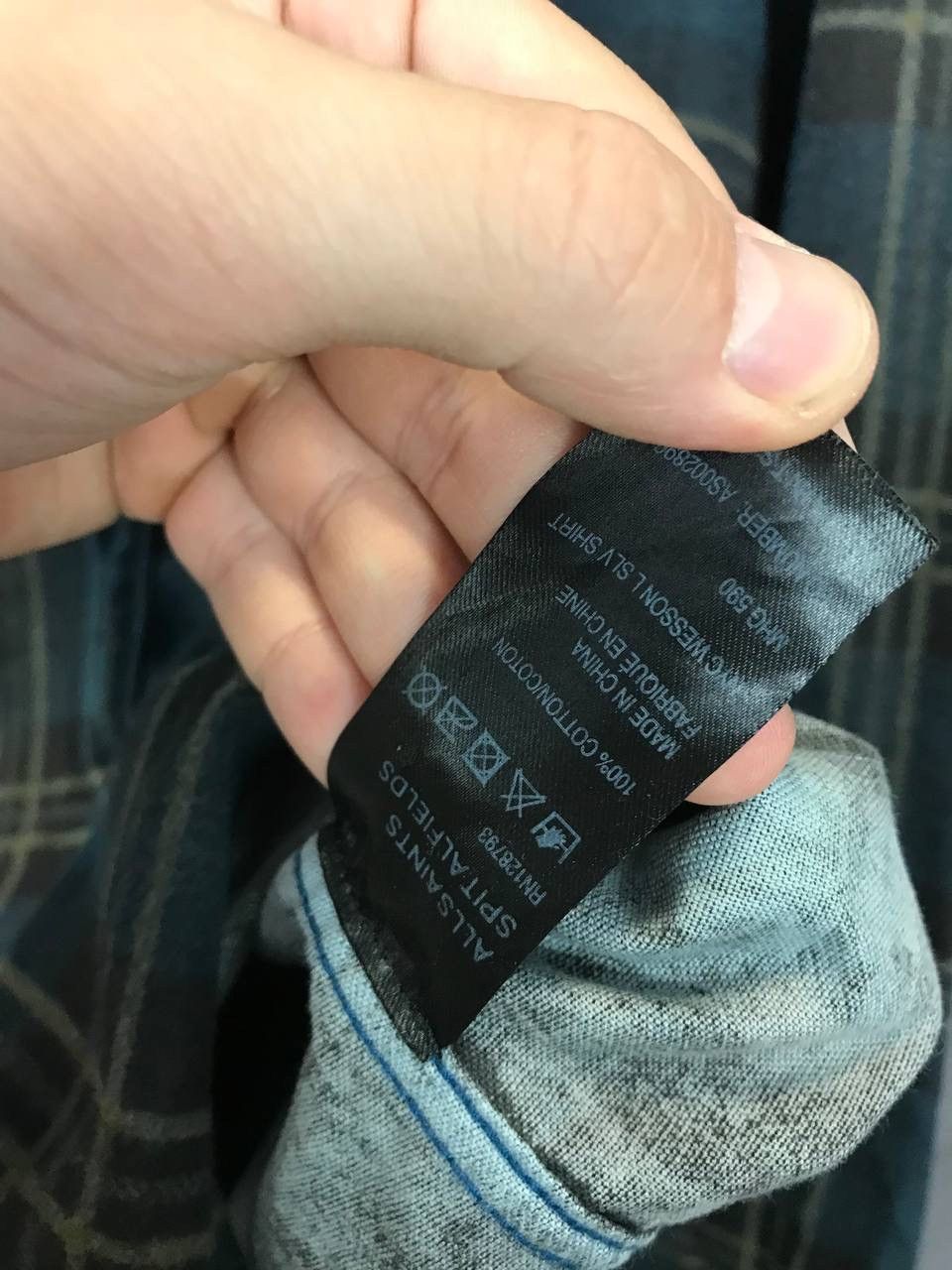 Allsaints Allsaints vintage luxury designer flannel shirt Size US L / EU 52-54 / 3 - 5 Thumbnail