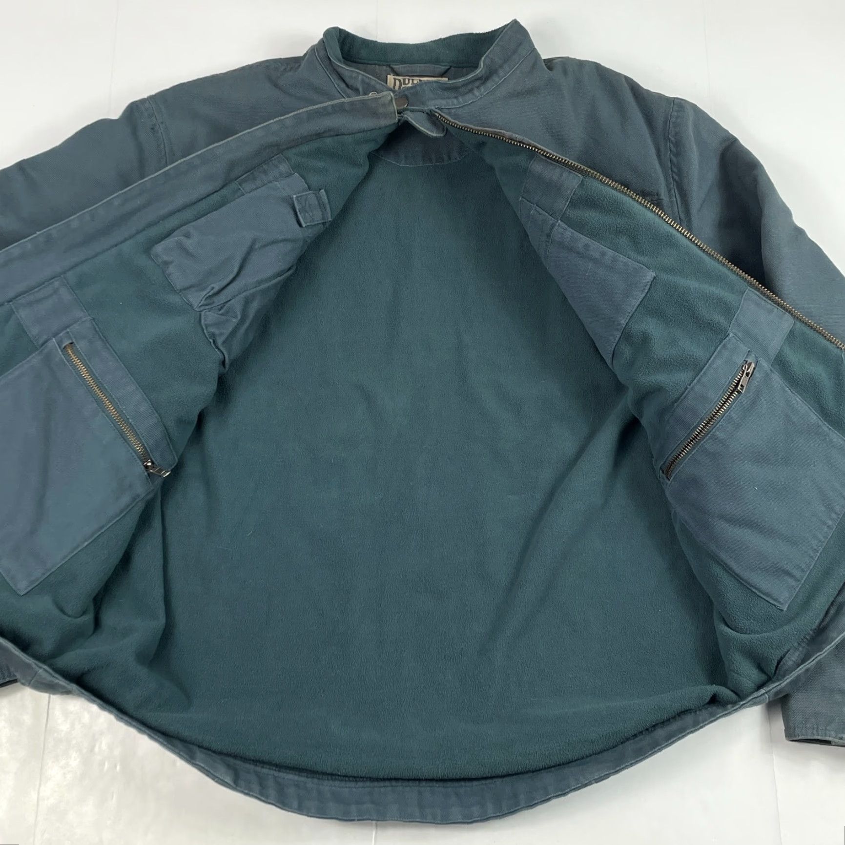 Vintage Duluth Jacket Mens Large Blue Canvas Workwear Bomber Zip Pockets Lined Zippered Cuffs L Size US L / EU 52-54 / 3 - 7 Thumbnail