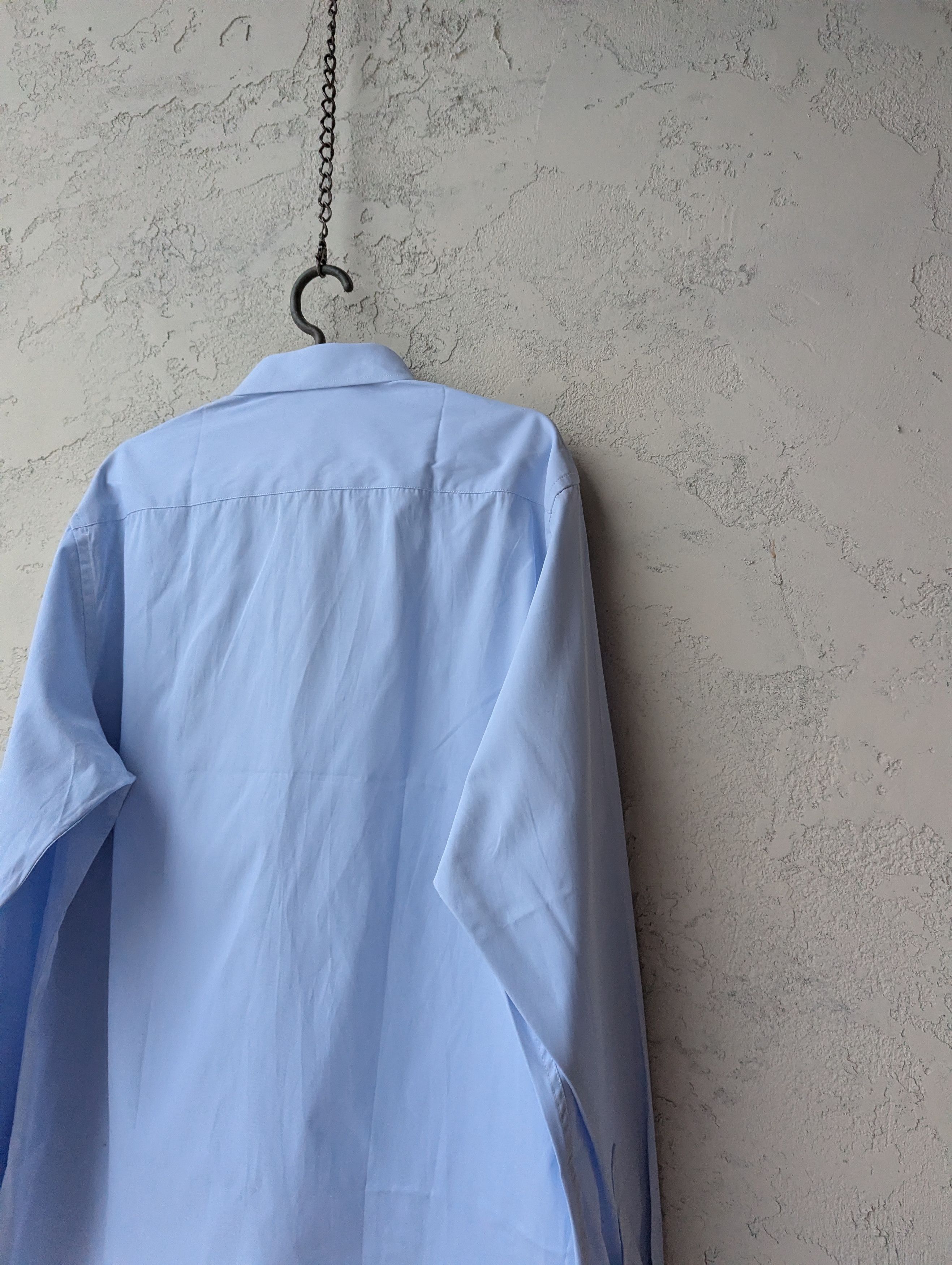 Playboy Playboy Vintage Light Blue Dress Shirt Subtle Bunny Logo Size US XXL / EU 58 / 5 - 12 Thumbnail
