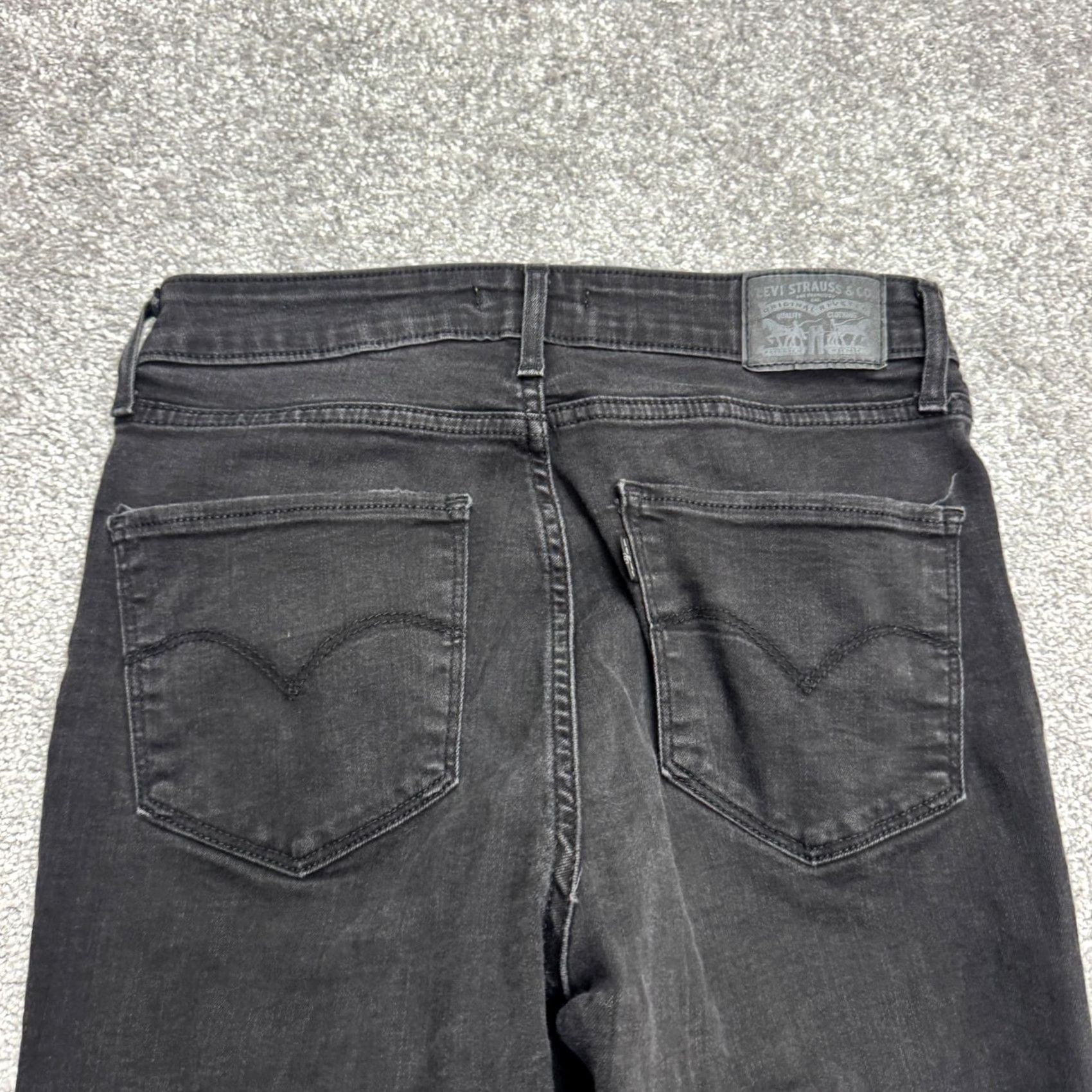 Levi's Levi's 721 High Rise Skinny Jeans Womens 29x28 Black Denim Stretch Comfort 5-Pocket Logo Jeans Size 29" - 6 Thumbnail
