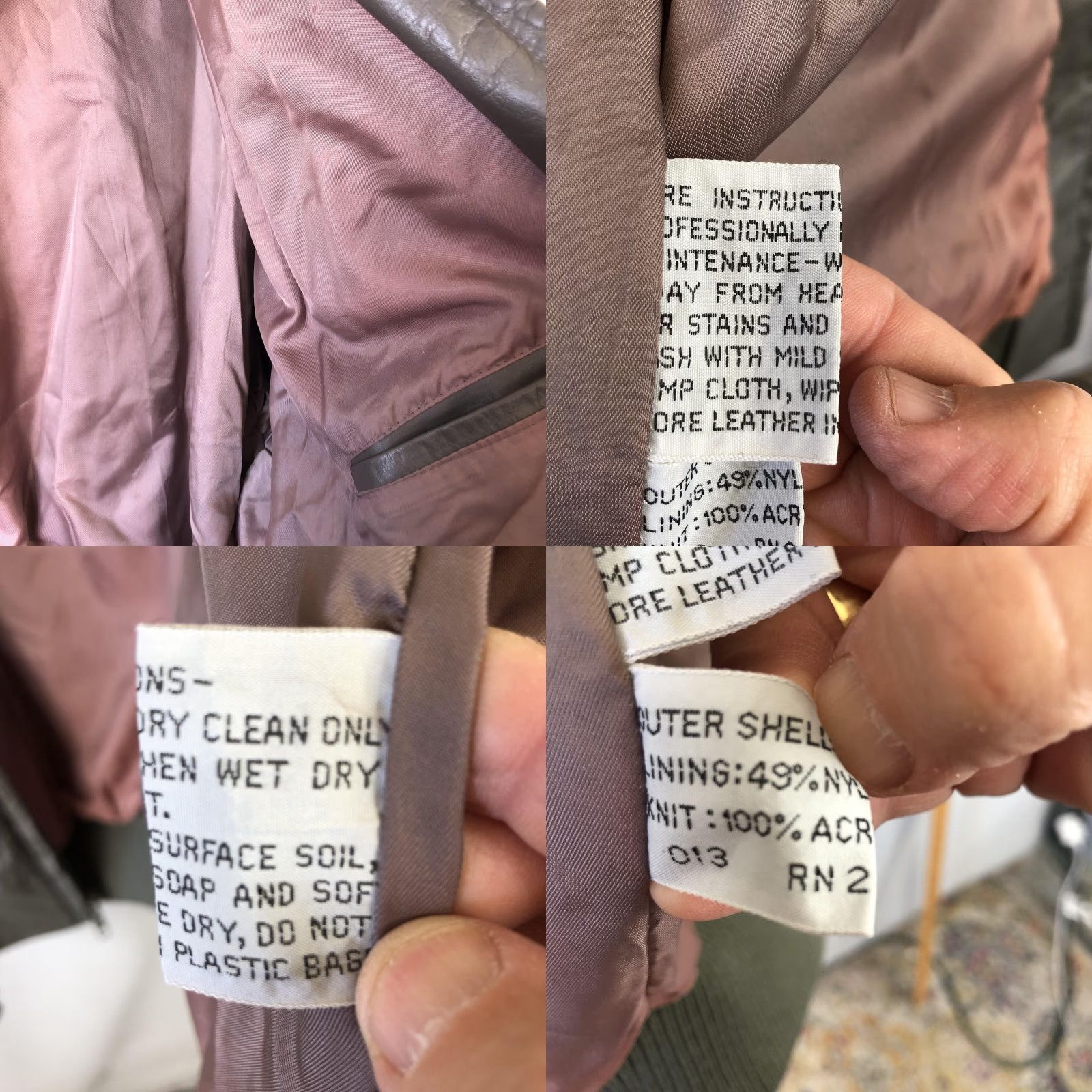 Members Only VINTAGE Members Only Jacket Mens 46 Gray Leather Bomber Moto Epaulets 80s Size US S / EU 44-46 / 1 - 11 Thumbnail