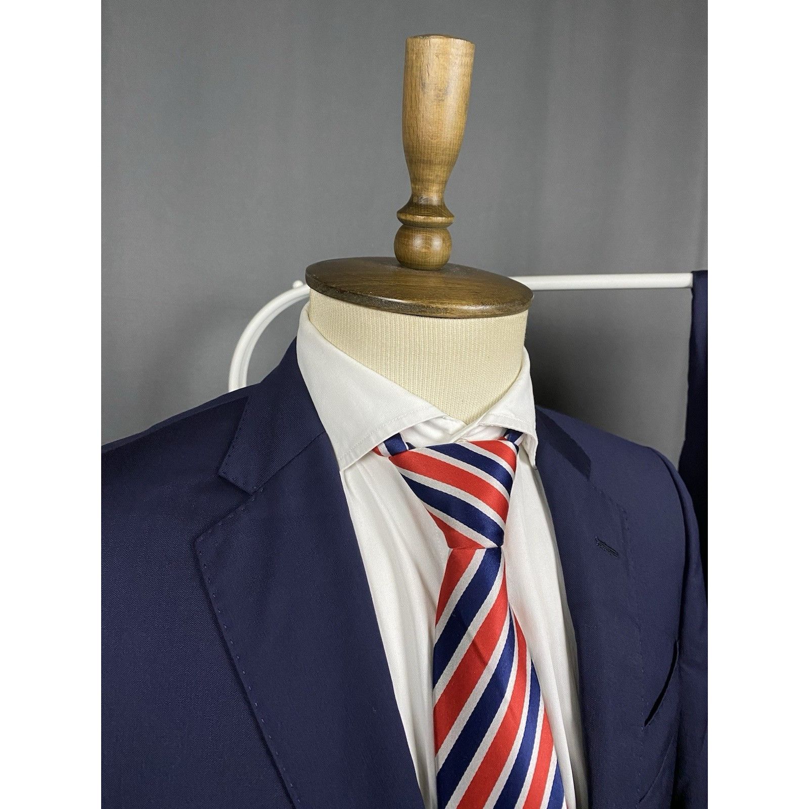 Hackett Hackett RECENT Men`s Blue Slim Fit Wool 2 Piece Suit Size 38 Size 38R - 6 Thumbnail