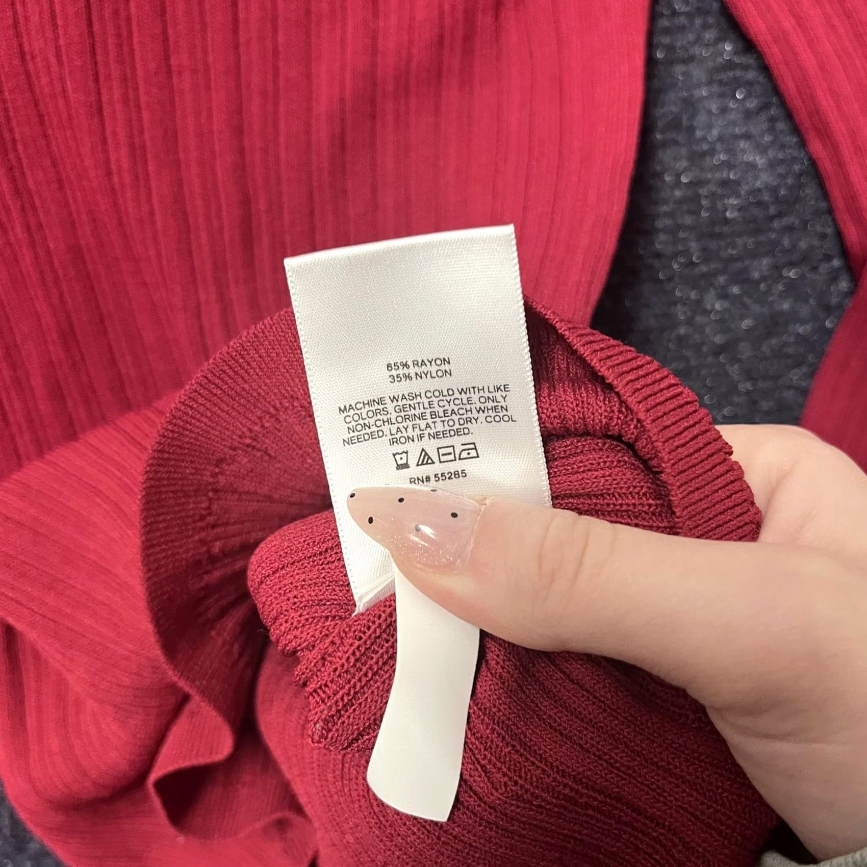 Express Express Sweater Womens Small Red Ribbed Knit Crew Neck Pullover Stretch Top Size S / US 4 / IT 40 - 4 Thumbnail
