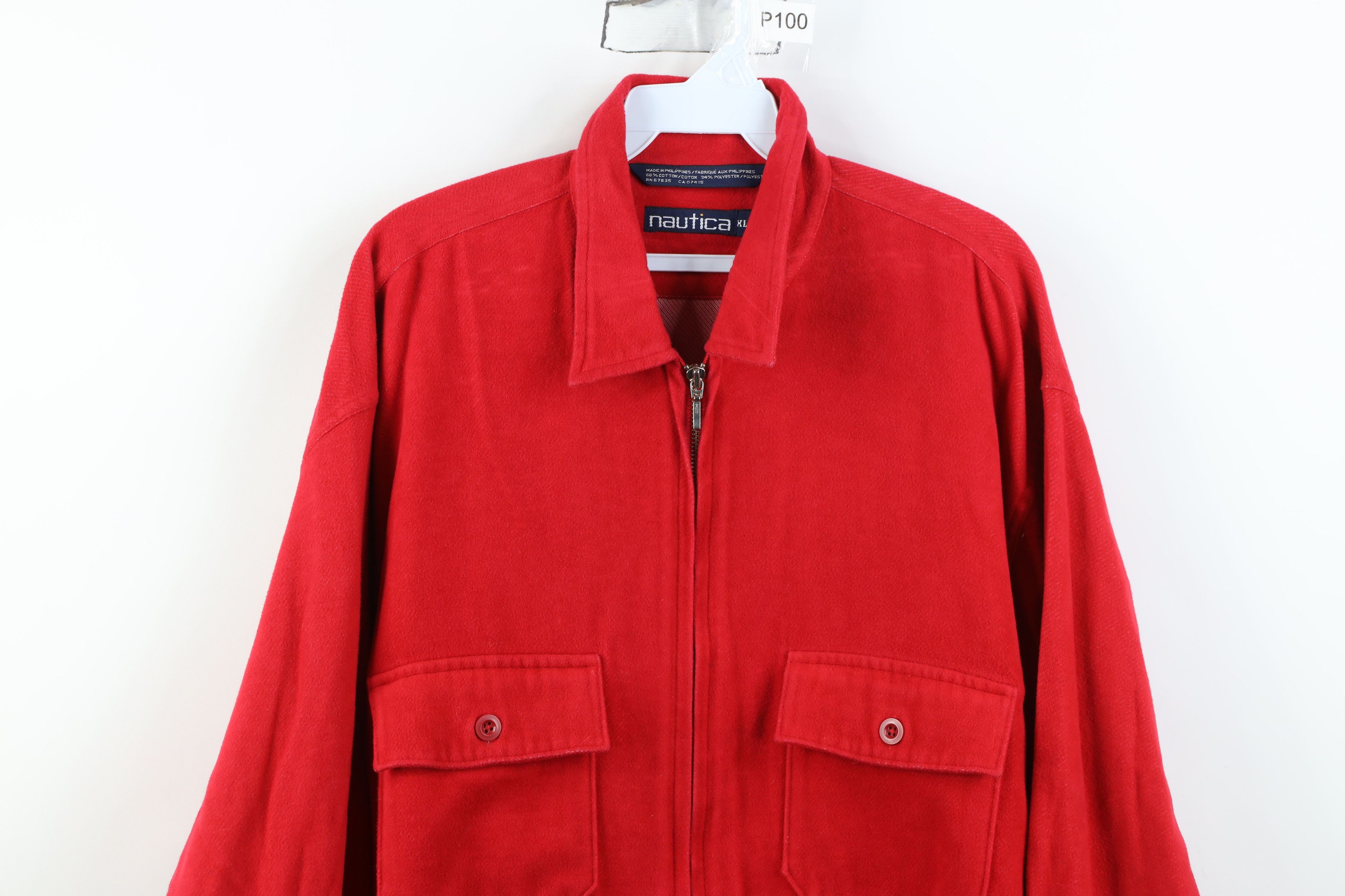 Nautica Vintage 90s Nautica Full Zip Collared Shirt Jacket Jac Shirt Size US XL / EU 56 / 4 - 2 Thumbnail