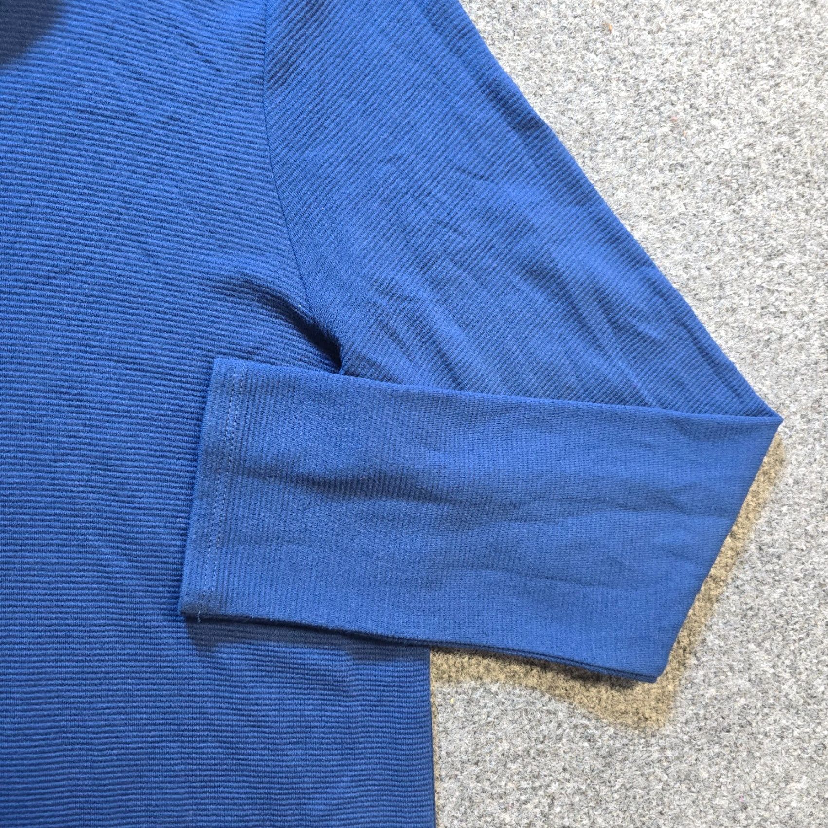 J. Jill J Jill Dress Womens Blue Cowl Neck Ribbed Stretch Shirt? Size M / US 6-8 / IT 42-44 - 3 Thumbnail