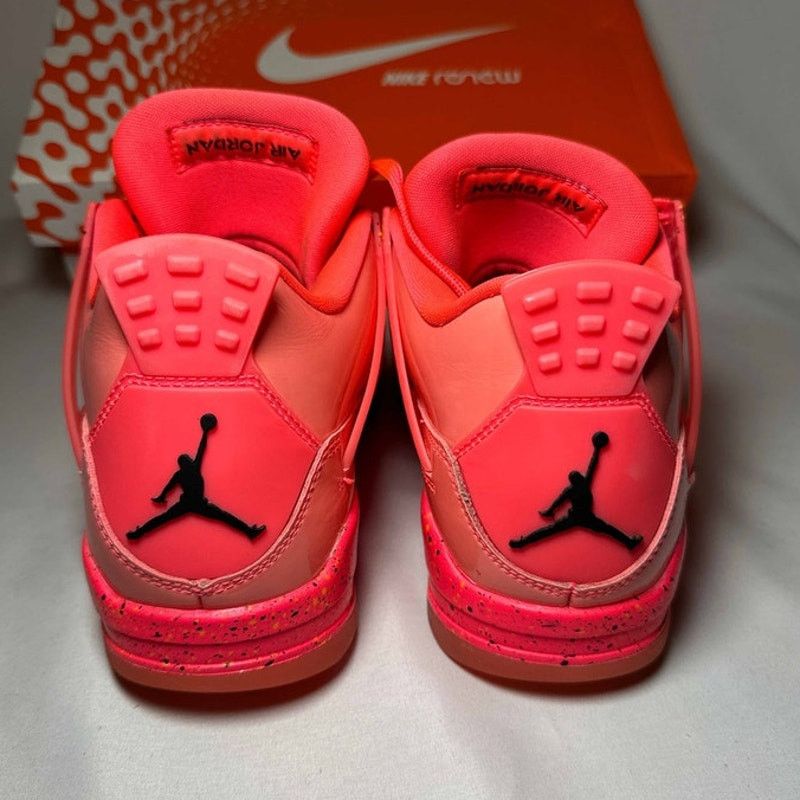 Jordan Brand × Nike Size 8 - Wmns Air Jordan 4 Retro NRG Hot Punch Men's Shoes Size US 8 / IT 38 - 5 Thumbnail