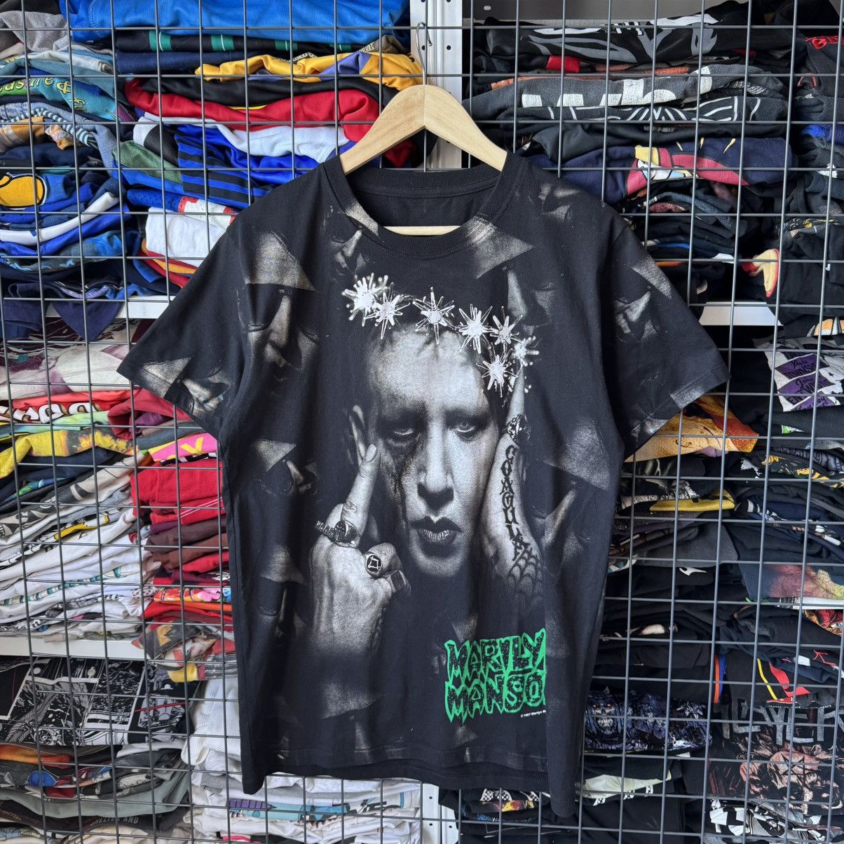 Band Tees Marilyn Manson All Over Print AOP T-shirt Size US L / EU 52-54 / 3 - 1 Thumbnail