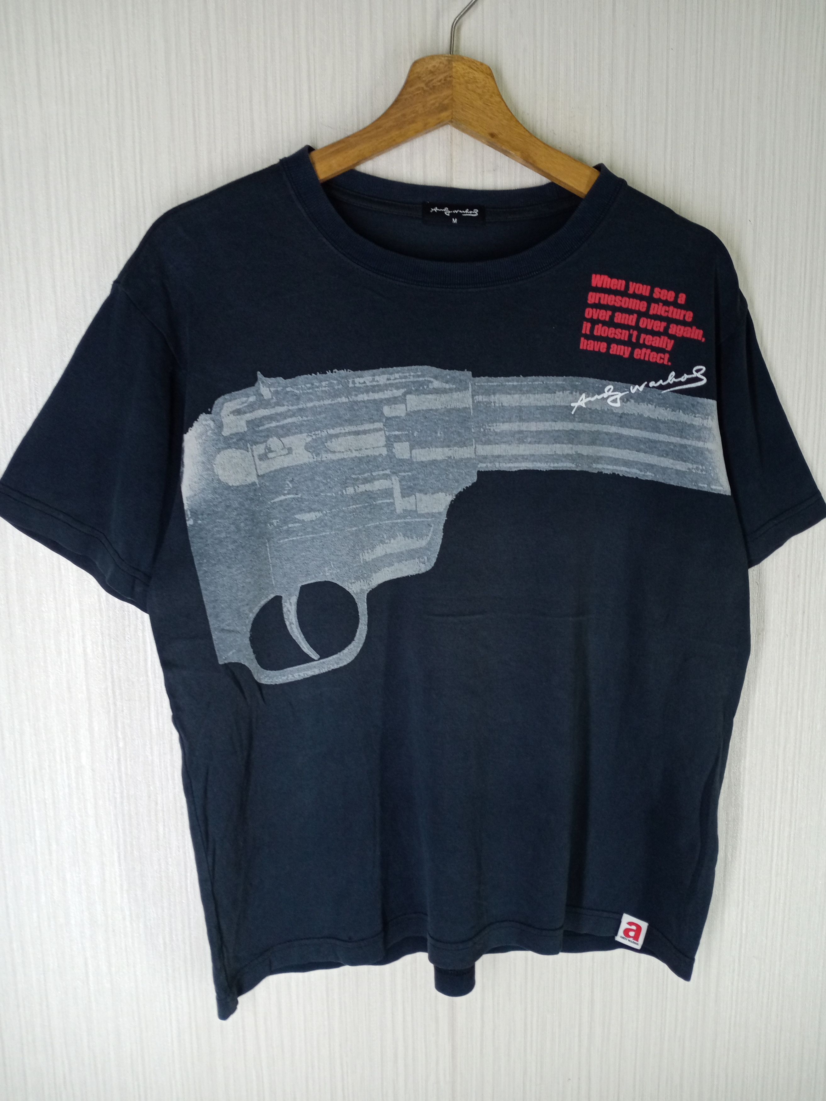 Andy Warhol Rare Vintage Andy Warhol Gun Tshirt Size US M / EU 48-50 / 2 - 6 Thumbnail