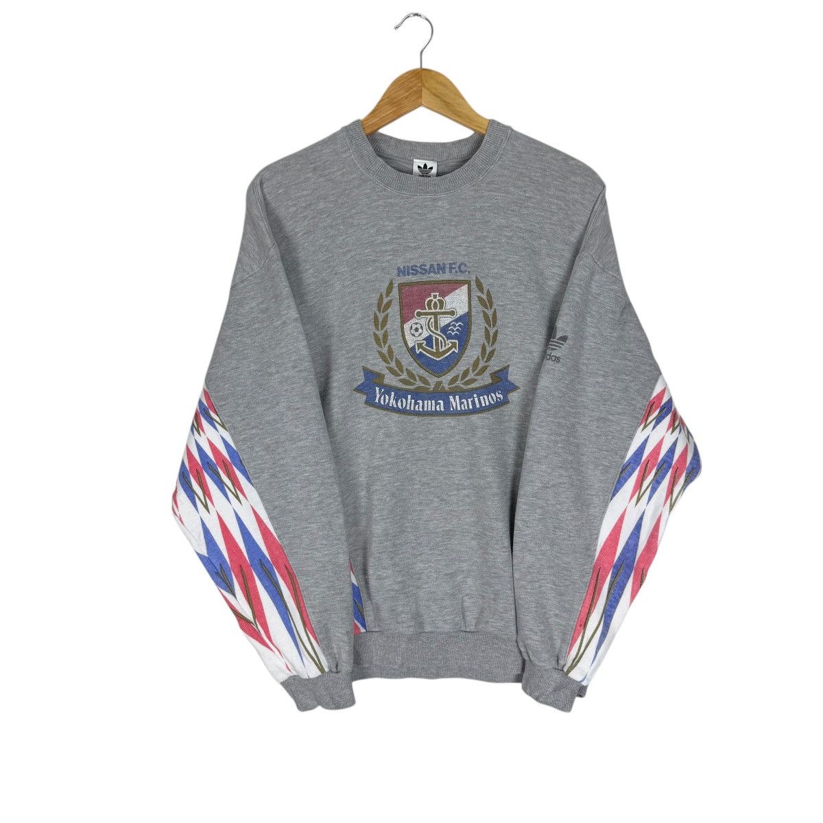 Adidas ☀️90s ADIDAS YOKOHAMA MARINOS J LEAGUE SWEATSHIRT Size US L / EU 52-54 / 3 - 1 Thumbnail