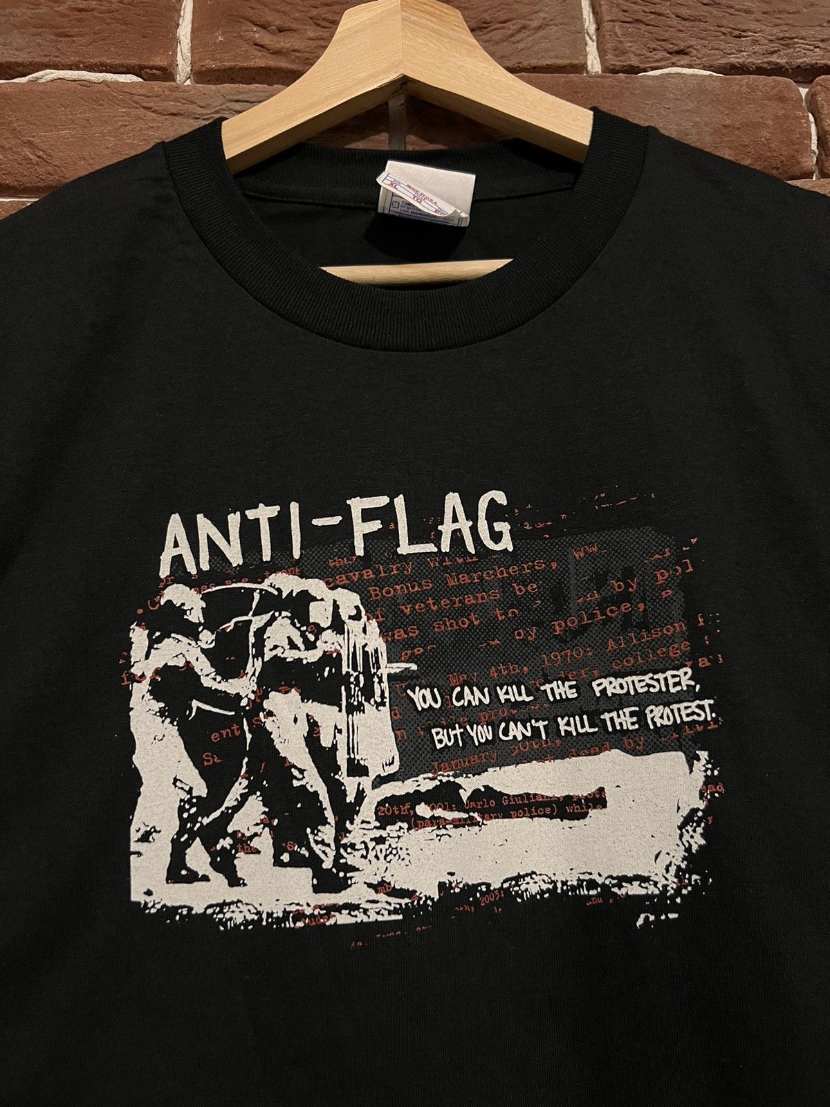 Band Tees Vintage 90s Anti Flag Bullets Can’t Stop Ideas Band T Shirt Size US L / EU 52-54 / 3 - 3 Thumbnail