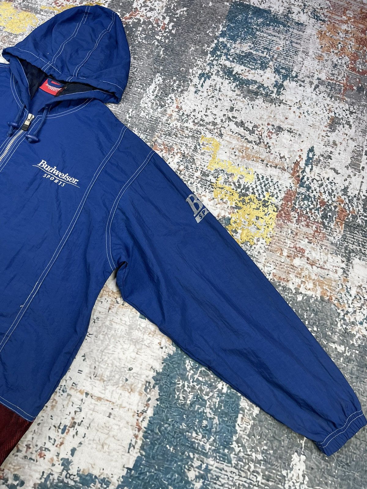 Budweiser Vintage BUDWEISER SPORTS Nylon Windbreaker Size US L / EU 52-54 / 3 - 4 Thumbnail