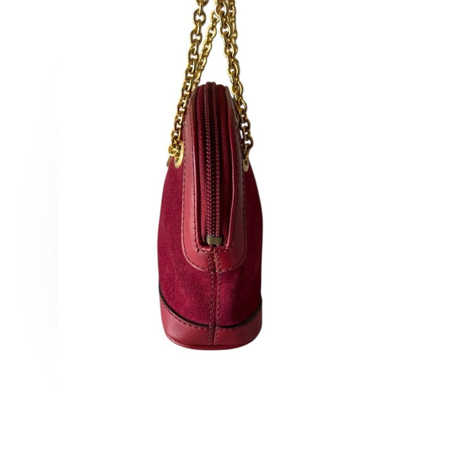 Celine Céline Red and Gold Leather Pochette Shoulder Bag Golden Size ONE SIZE - 6 Thumbnail