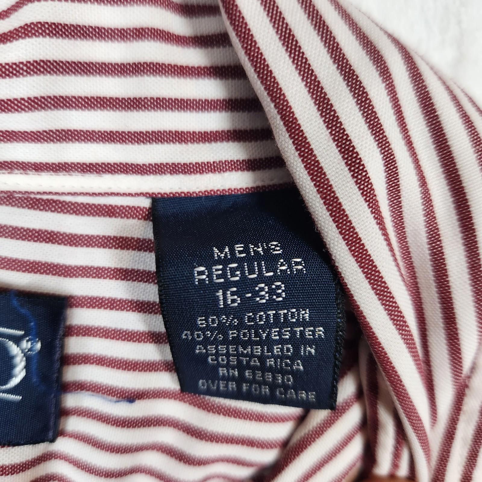 Lands' End Lands End Pinpoint Oxford Striped Size Regular 16-33 Size 38R - 6 Thumbnail