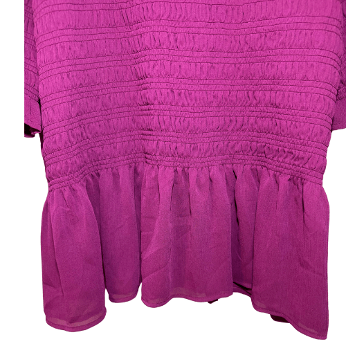 Torrid Torrid Women Blouse Smocked Top Berry Red Size 22/24 Size 3XL / US 20-22 - 5 Thumbnail