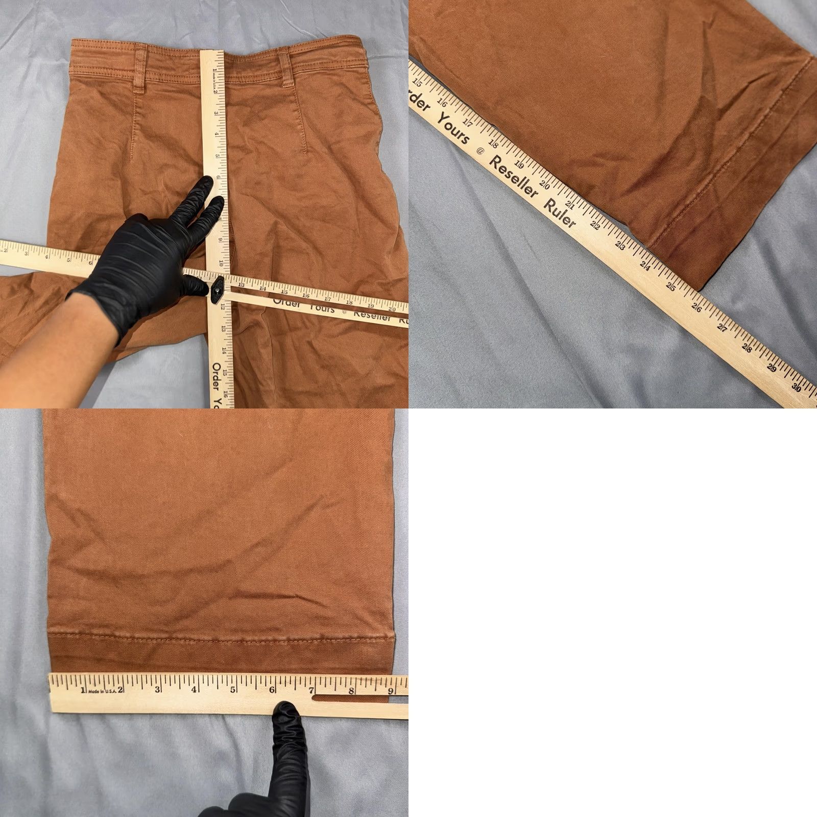 Marine Layer Marine Layer Pants Womens 8 Brown Twill Chino Pockets Stretch Ankle Crop Casual Size 30" / US 8 / IT 44 - 8 Thumbnail