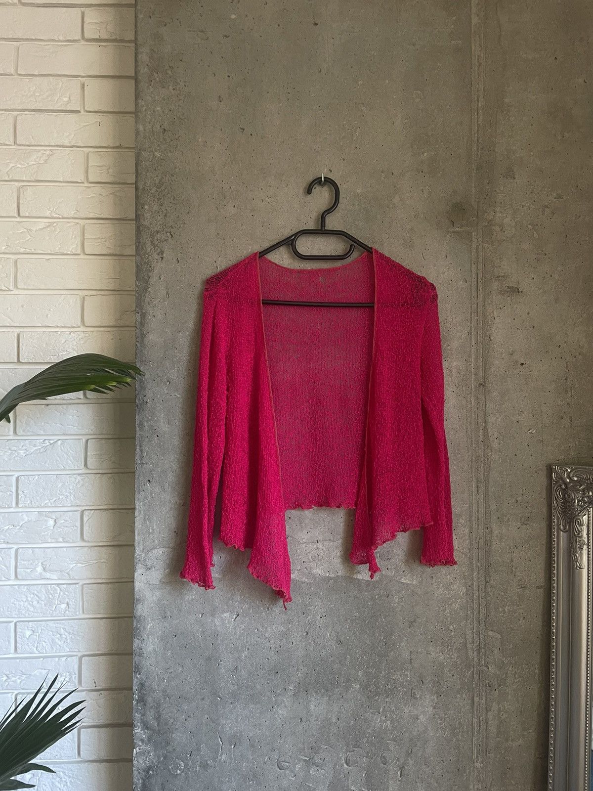 Hysteric Glamour × If Six Was Nine Vintage Japanese Issey Miyake style Mesh Cardigan Abstractio Size M / US 6-8 / IT 42-44 - 2 Thumbnail