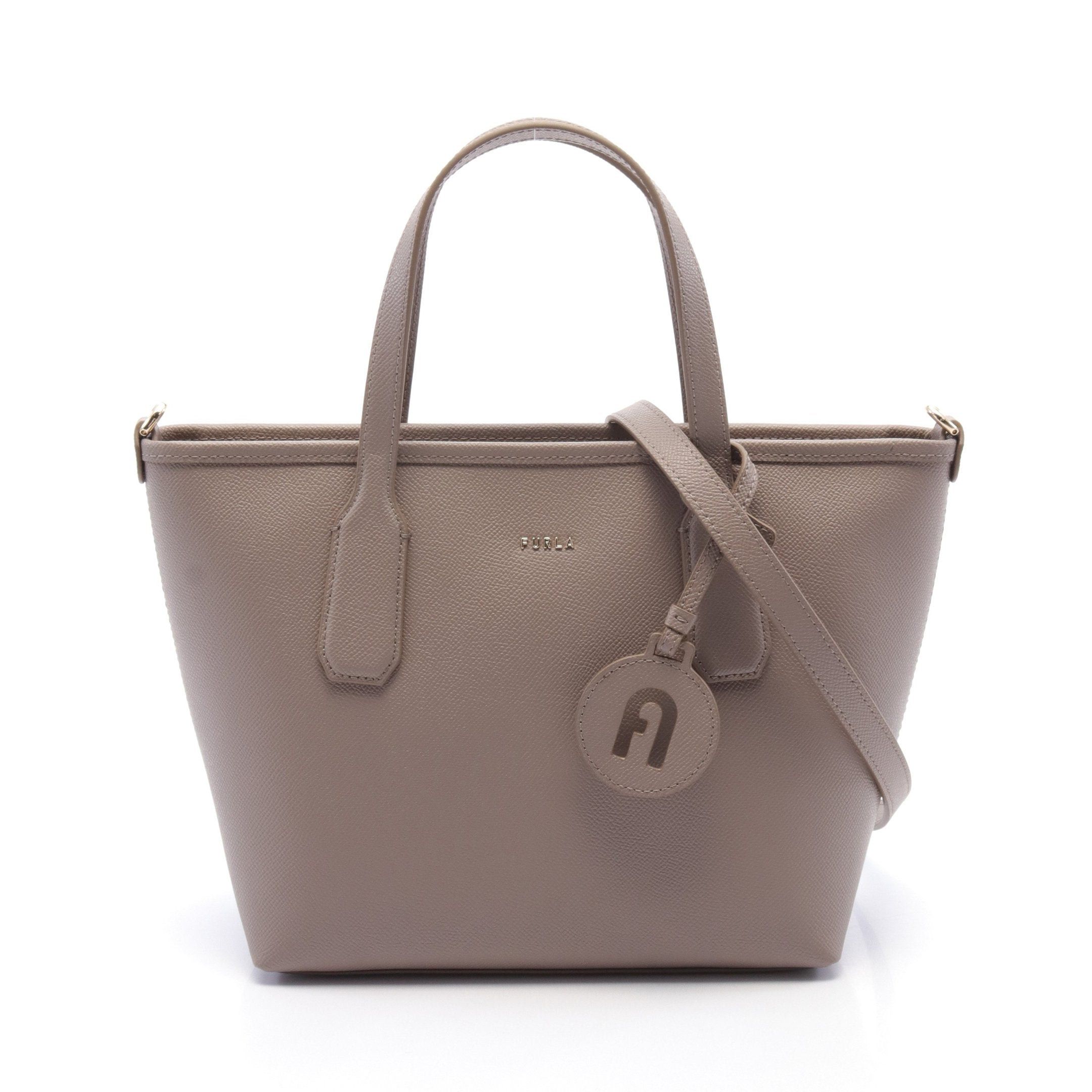 Shop Furla Furla Sally Tote Bag Furla Greige Leather Medium 'Sally