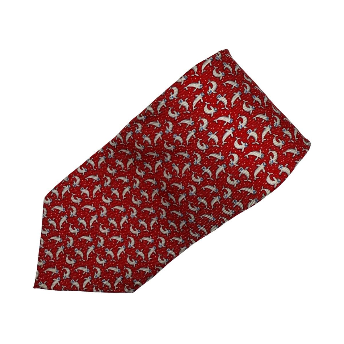 Salvatore Ferragamo Salvatore Ferragamo Red Silk Tie, Made in Italy, Like New Size ONE SIZE - 2 Thumbnail