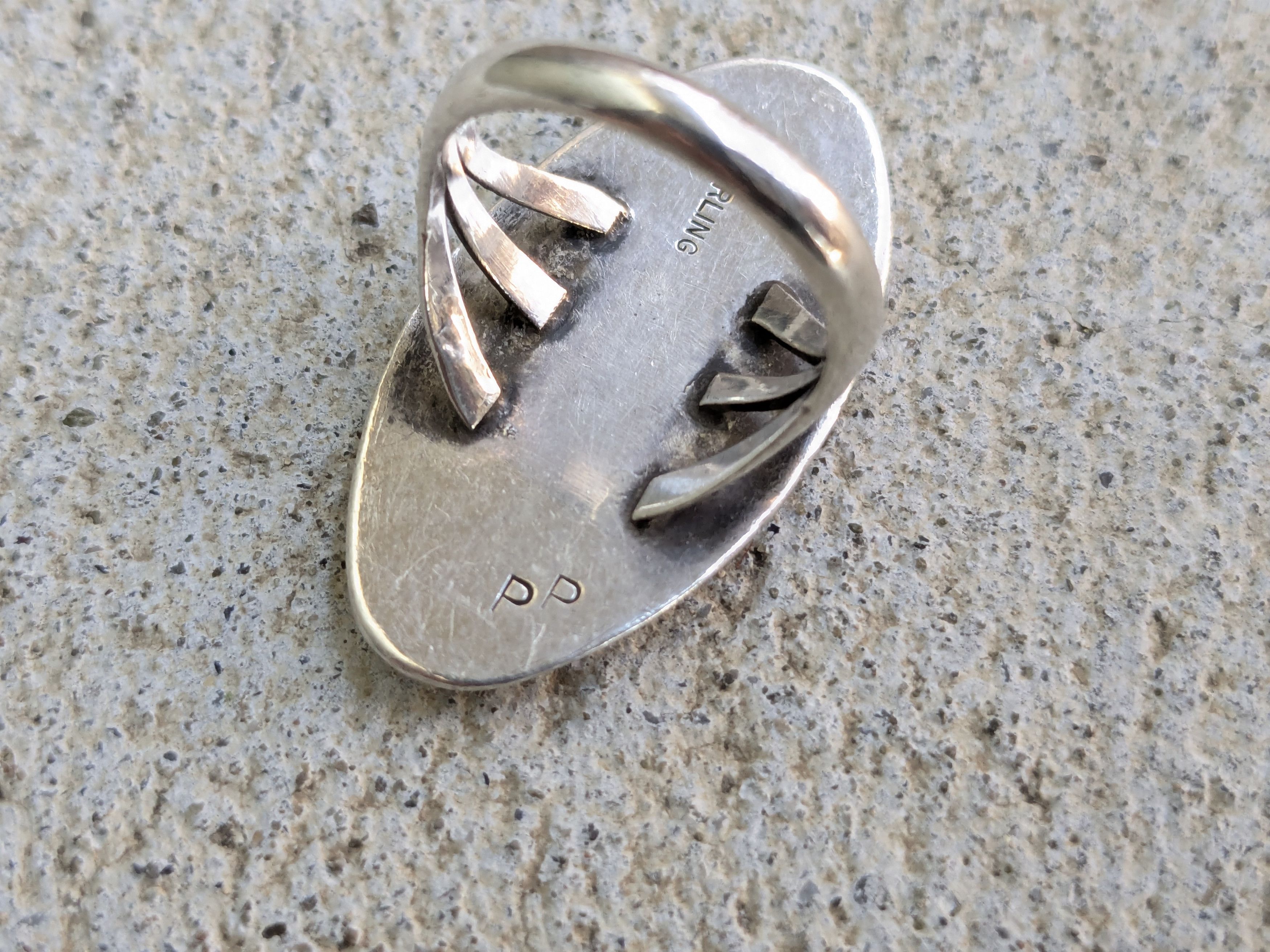 Jewelry × Vintage Vintage Patricia Platero Sterling Silver Ring Mother Pearl Size ONE SIZE - 5 Thumbnail
