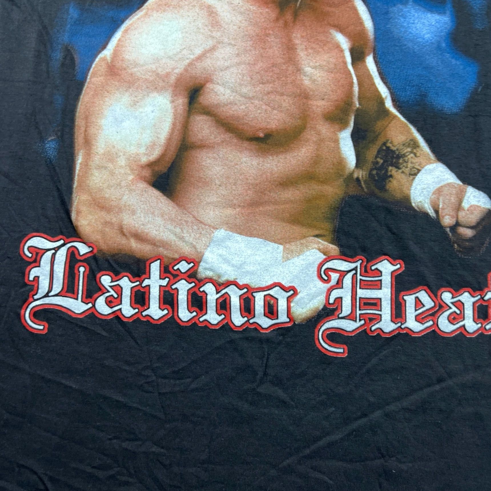 Vintage VINTAGE Eddie Guerrero Latino Heat T-Shirt L Mens Black Cotton Short Sleeve 90s 2000s Wrestling Viva La Raza Size US L / EU 52-54 / 3 - 3 Thumbnail