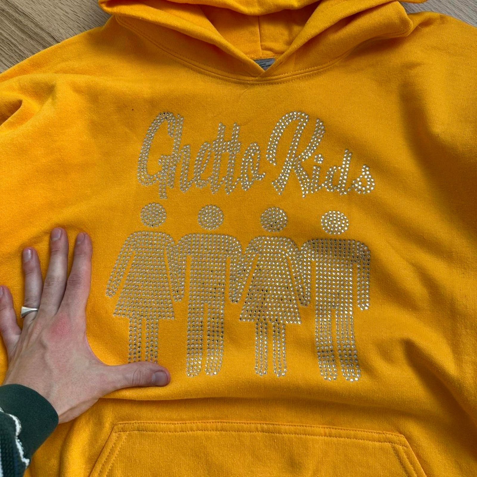 Other Ghetto Kids Rhinestone Detroit Pullover Hoodie Sweatshirt Size US XL / EU 56 / 4 - 6 Thumbnail