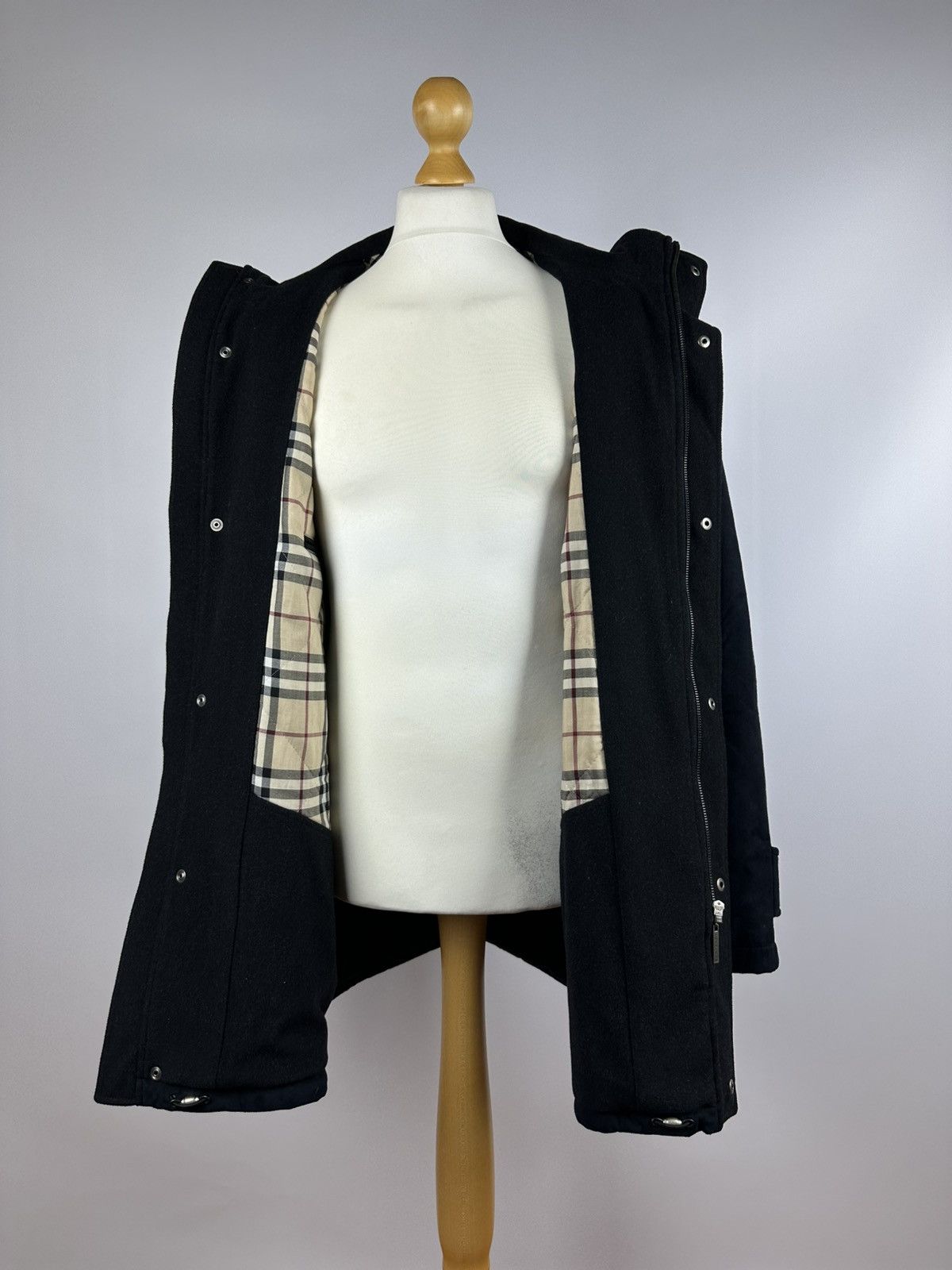 Burberry × Vintage Burberry London Vintage Trench Coat Men’s Cashmere Jacket Size US M / EU 48-50 / 2 - 2 Thumbnail