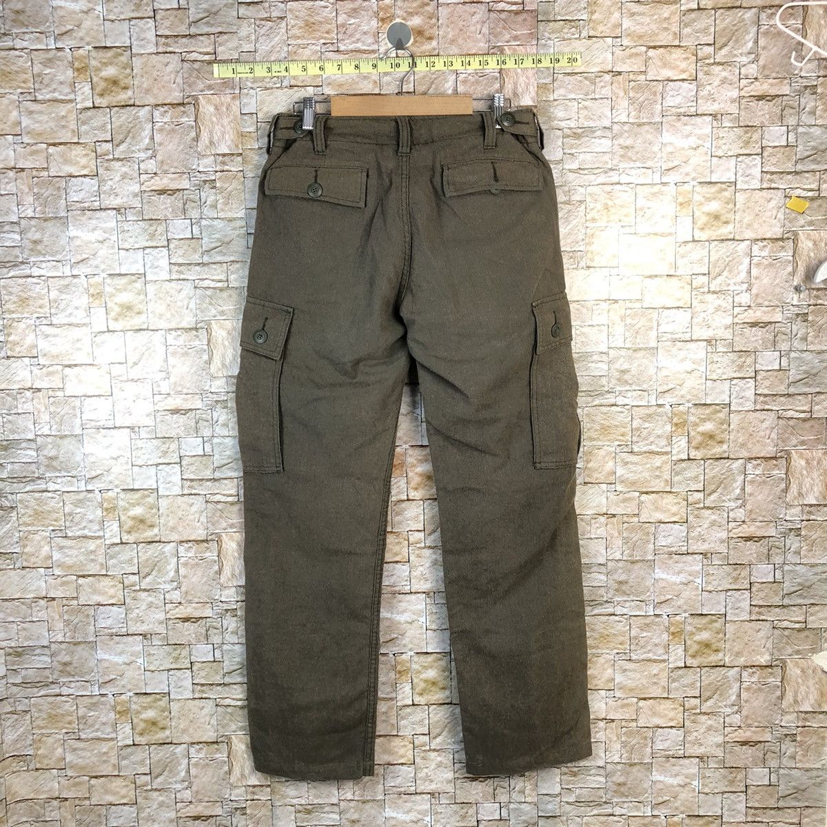 Japanese Brand Back Number Brown Cargo Multipocket Pants #A1162 Size US 27 - 15 Thumbnail