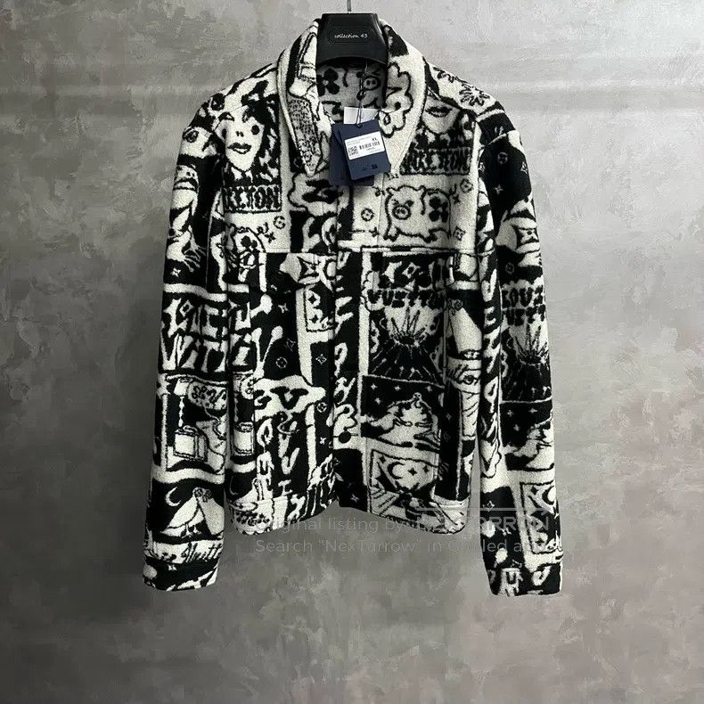Louis Vuitton Black and white full cartoon jacket