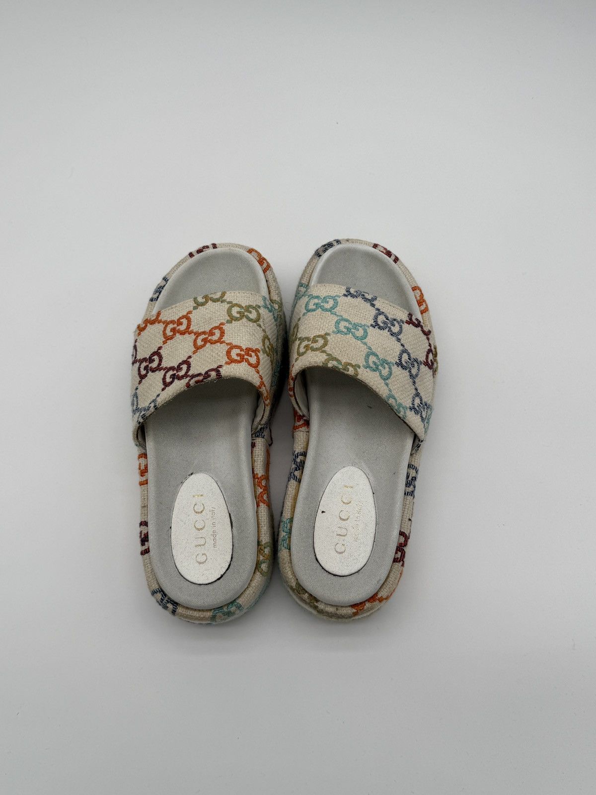 Gucci Rainbow Gucci Monogram Slides Size US 8 / IT 38 - 10 Thumbnail