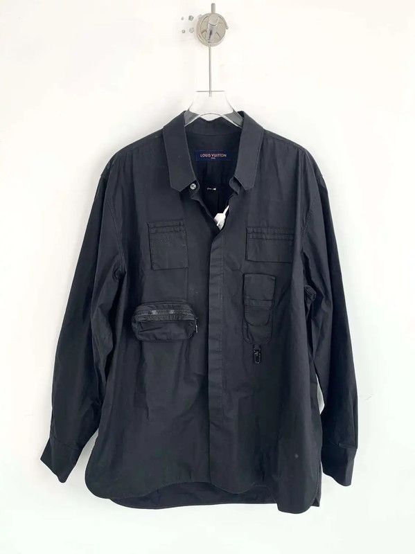 Louis Vuitton Louis Vuitton Black Cotton Casual Shirt 0089 Size XL / US 12-14 / IT 48-50 - 1 Thumbnail