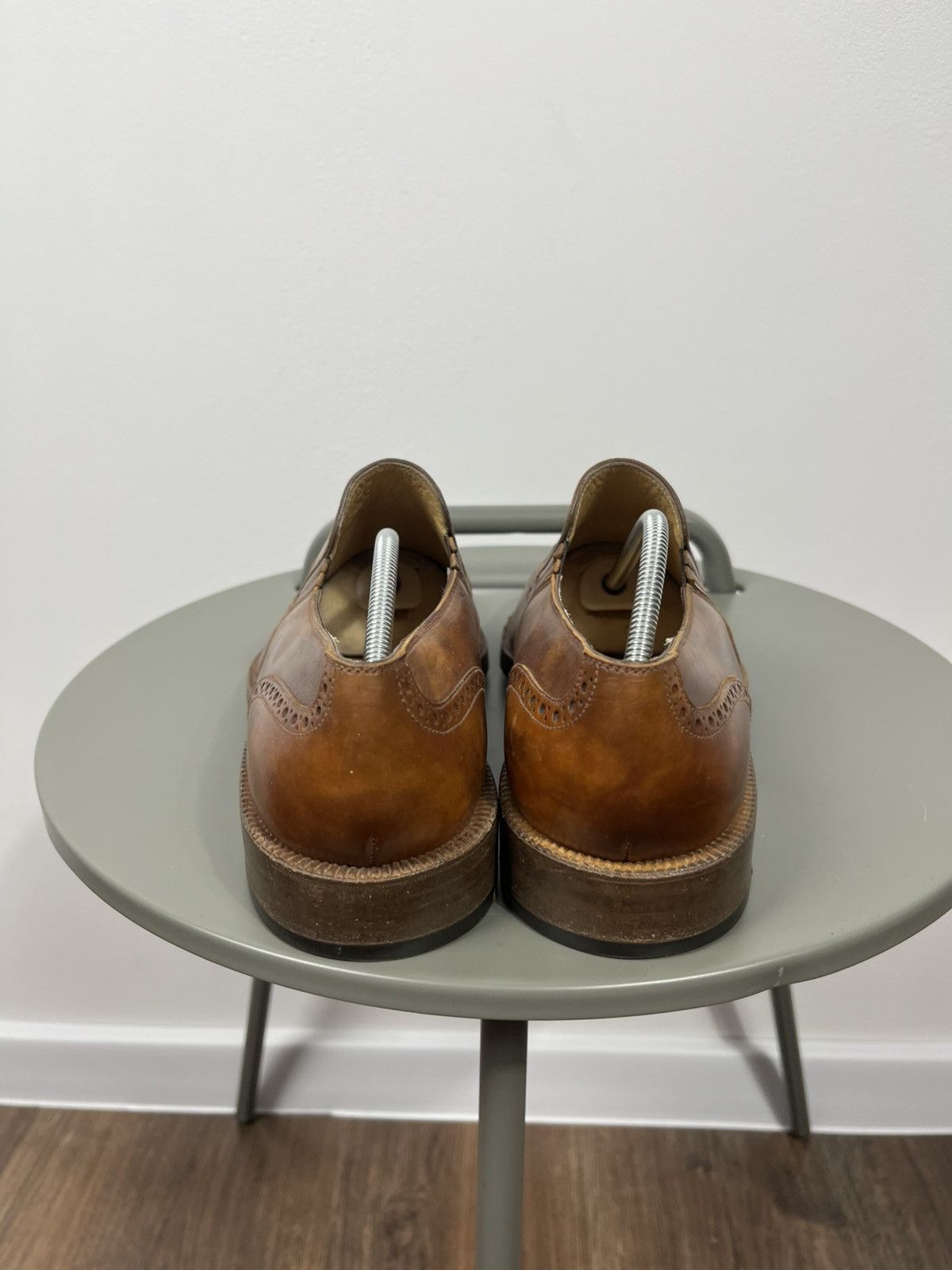 Gravati Gravati Brown Leather Brogue Slip On Dress Shoes US 7 EU 40 Size US 7 / EU 40 - 6 Thumbnail