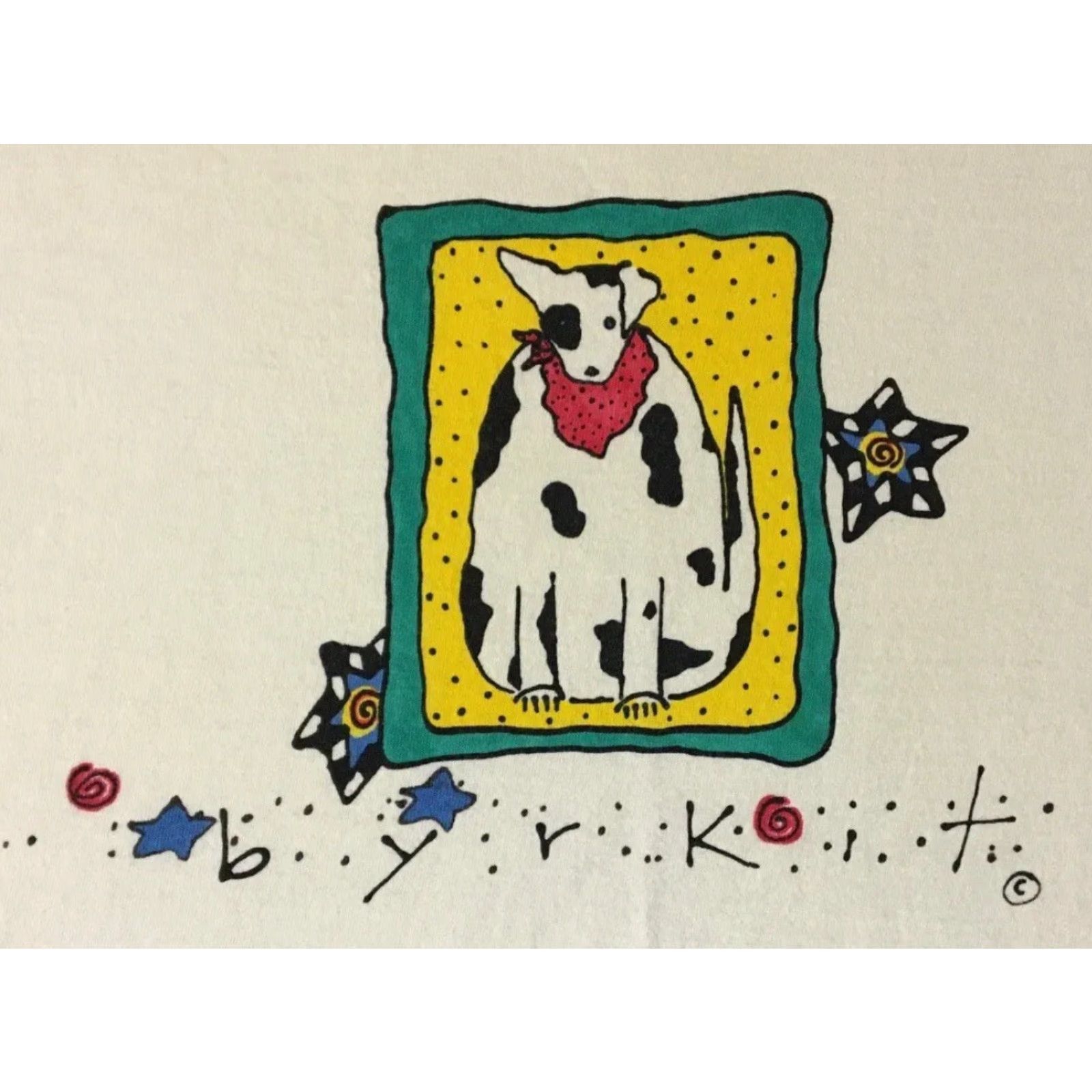Vintage Vtg 90s Byrkit Abstract Dog Faded Shirt M USA Single Stitch Long Sleeve T-Shirt Men White Austin 80s Nature Animal Grunge Sports Beach Hawaii USA Size US M / EU 48-50 / 2 - 2 Thumbnail