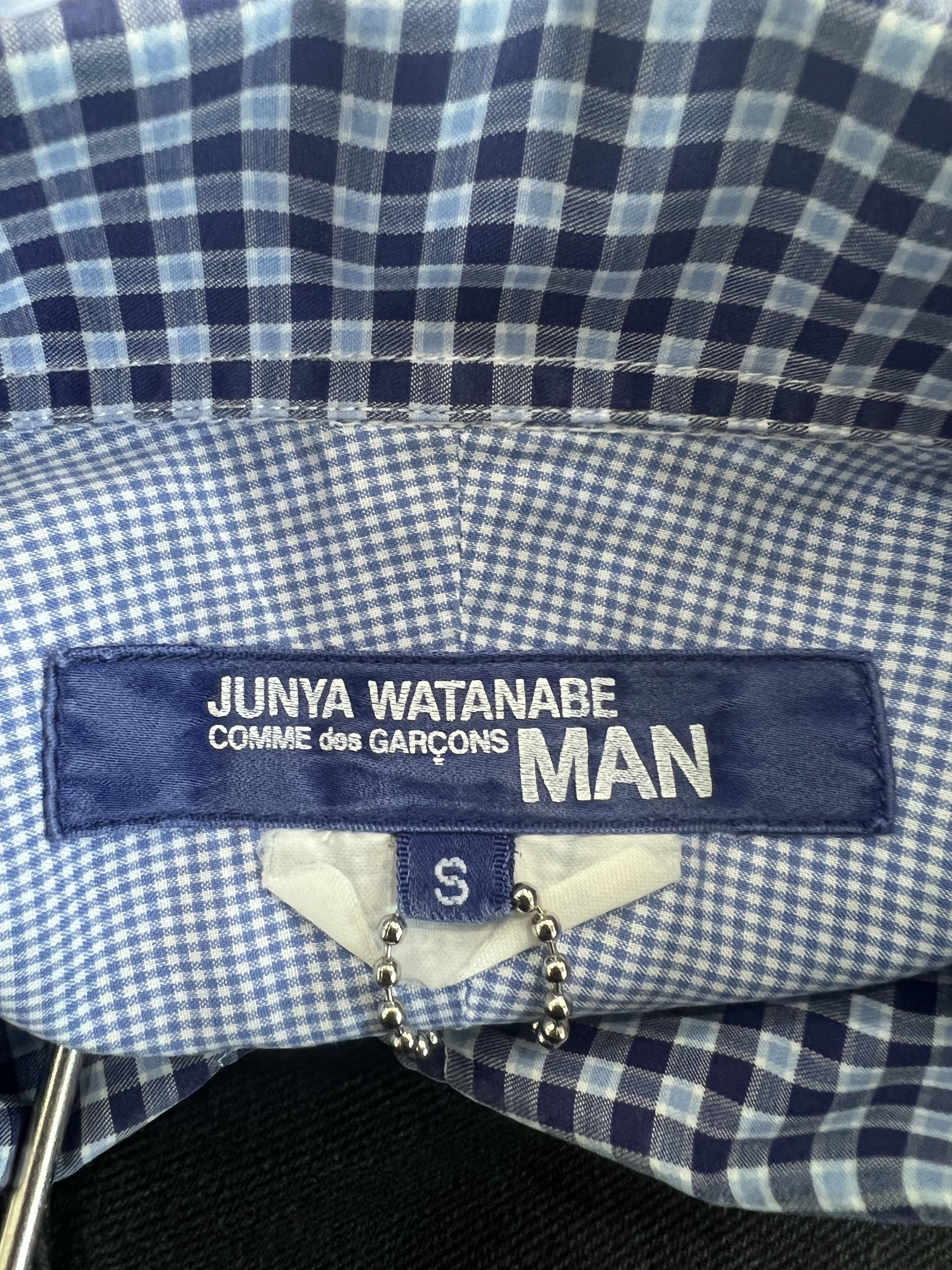 Junya Watanabe Junya Watanabe Comme des Garçons Blue Striped Gingham Shirt Size US M / EU 48-50 / 2 - 7 Thumbnail