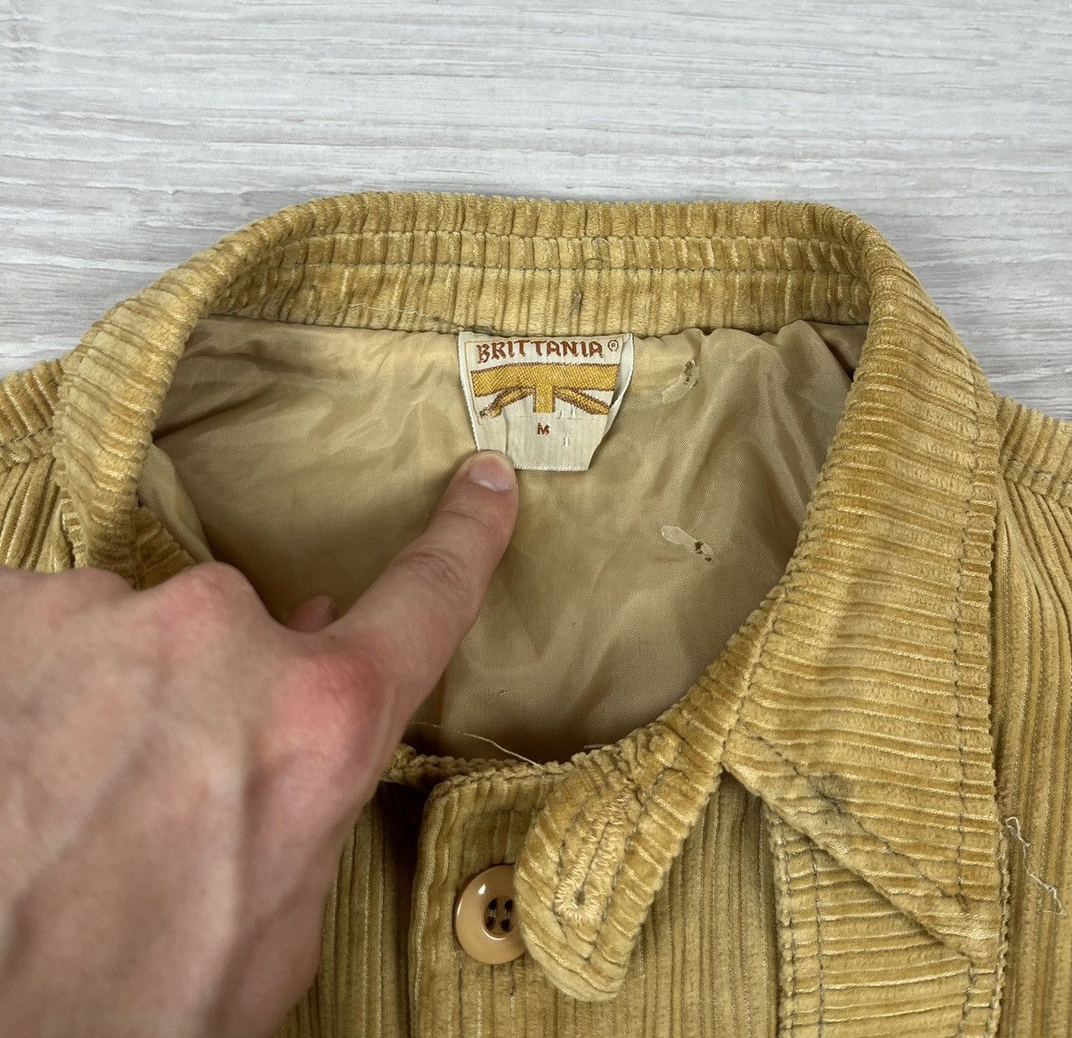 Vintage Brittania Vintage 70s Rare Corduroy Work Jacket Size US M / EU 48-50 / 2 - 13 Thumbnail