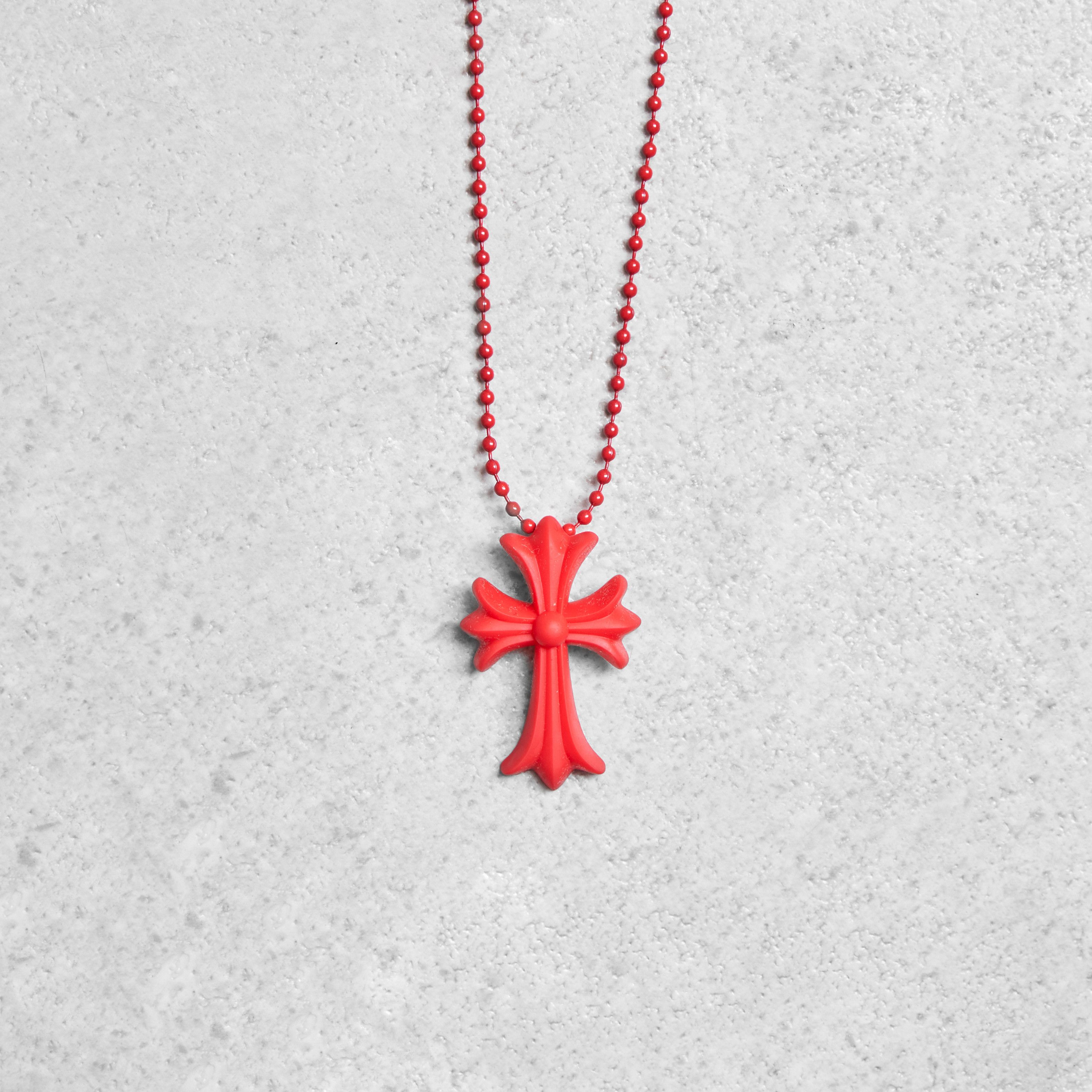 Chrome Hearts Chrome Hearts Silicrome Cross Necklace Orange
