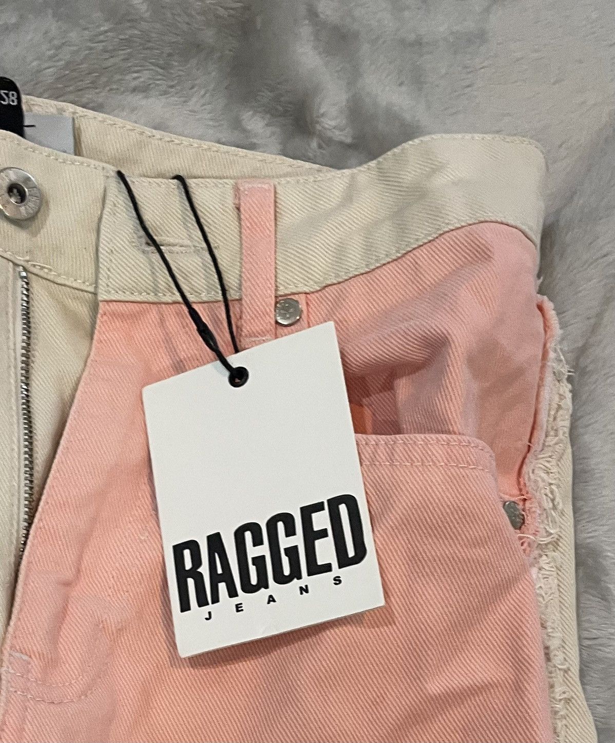 Designer × The Ragged Priest Ragged Priest pink and cream patchwork jeans Size 28" / US 6 / IT 42 - 2 Thumbnail