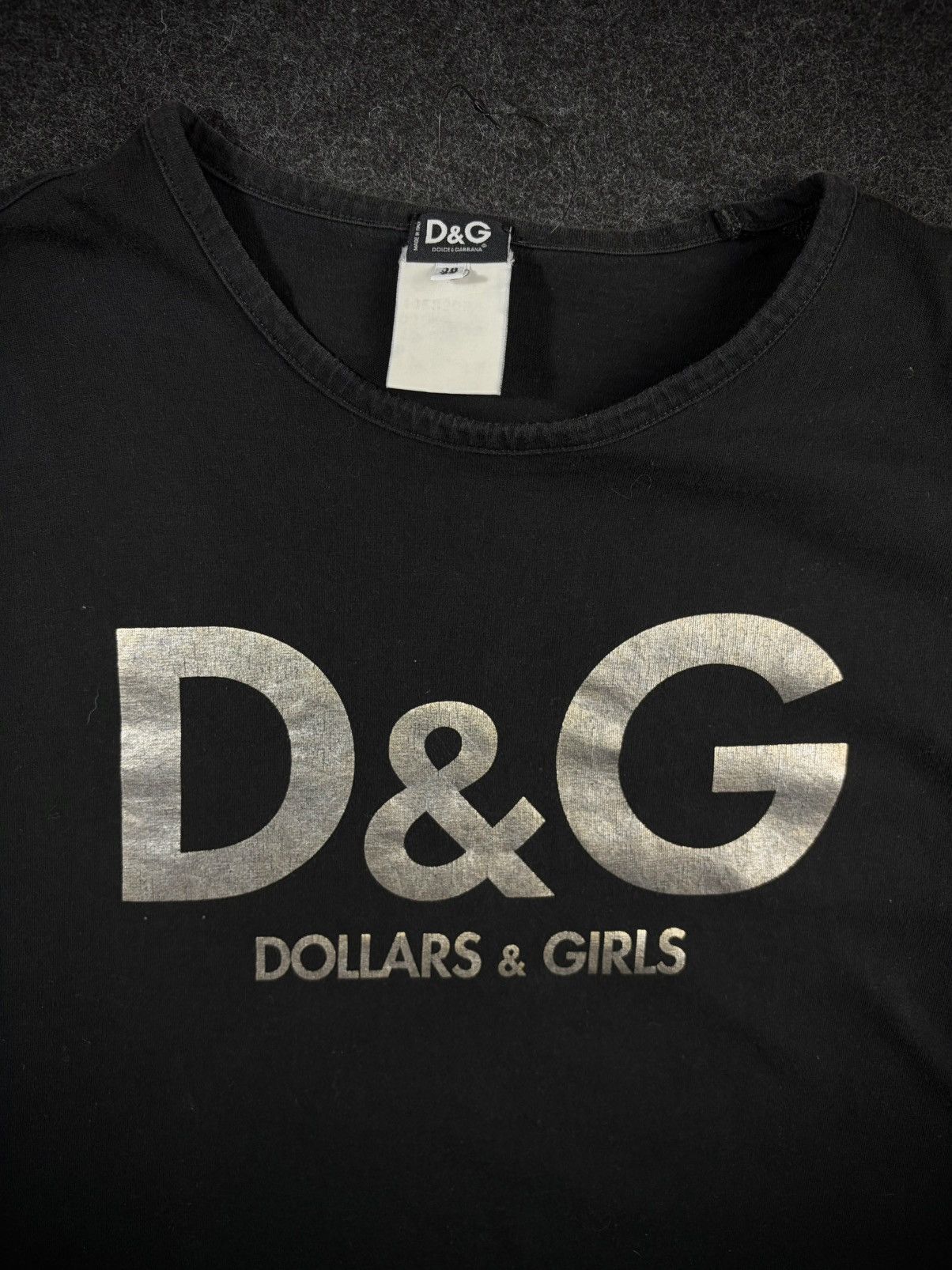 Dolce & Gabbana D&G Dollars & Girls Black Tee Size US M / EU 48-50 / 2 - 4 Thumbnail