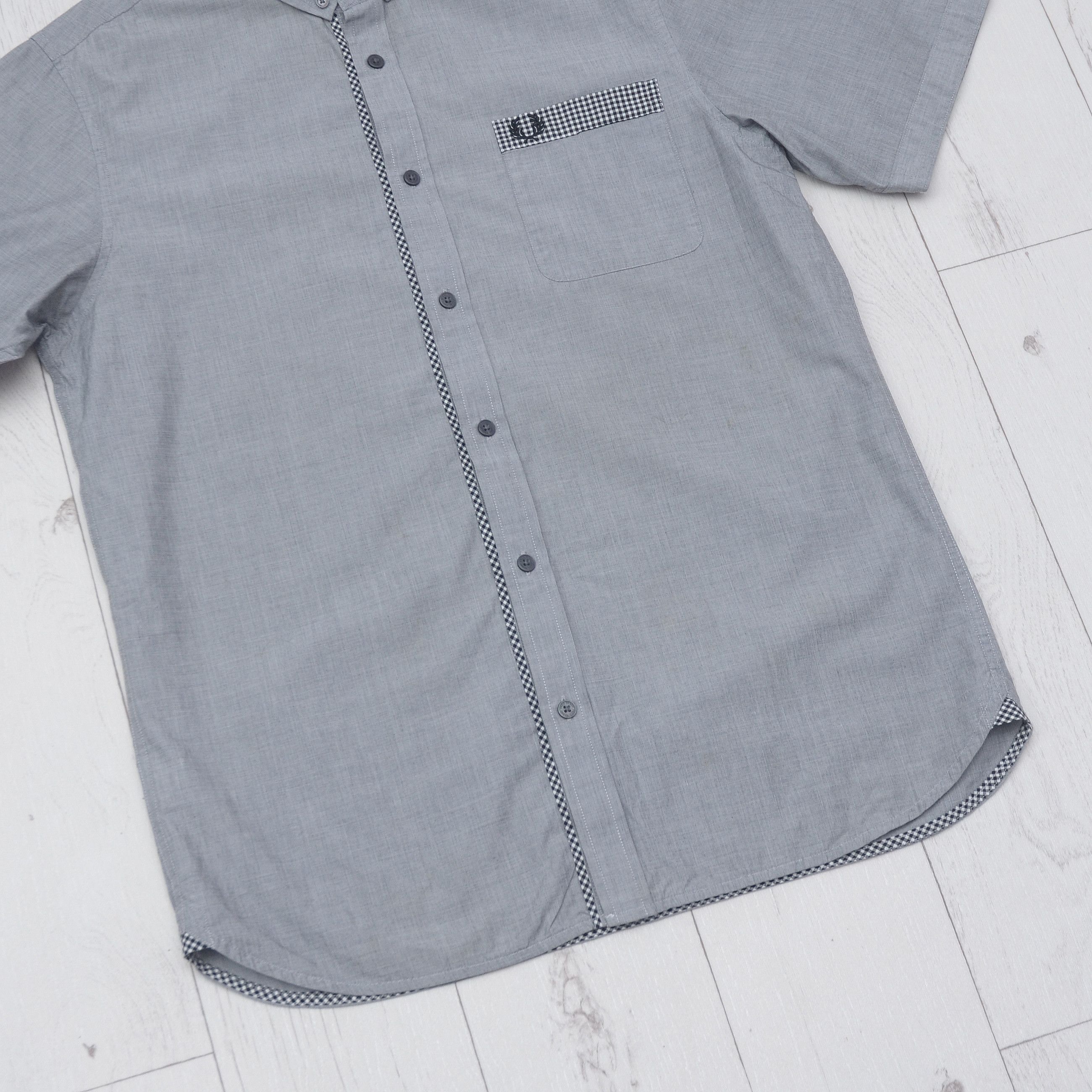 Fred Perry Fred Perry Shirt Medium Gray Check Short Sleeve Casual Size US M / EU 48-50 / 2 - 3 Thumbnail