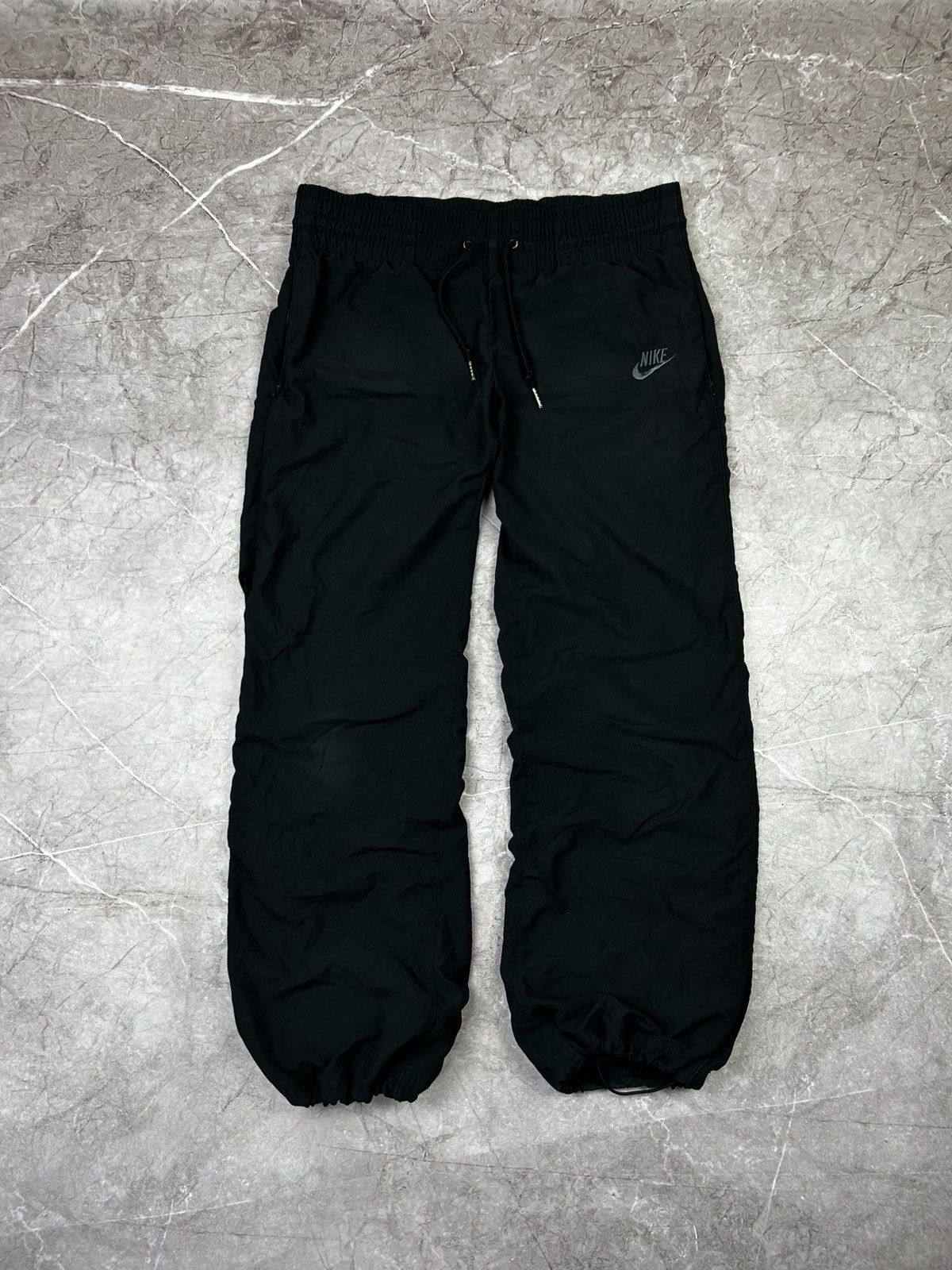 Nike × Vintage Nike Vintage Track Pants Nylon Y 2K Drill Streetwear Swoosh Size US 31 - 3 Thumbnail