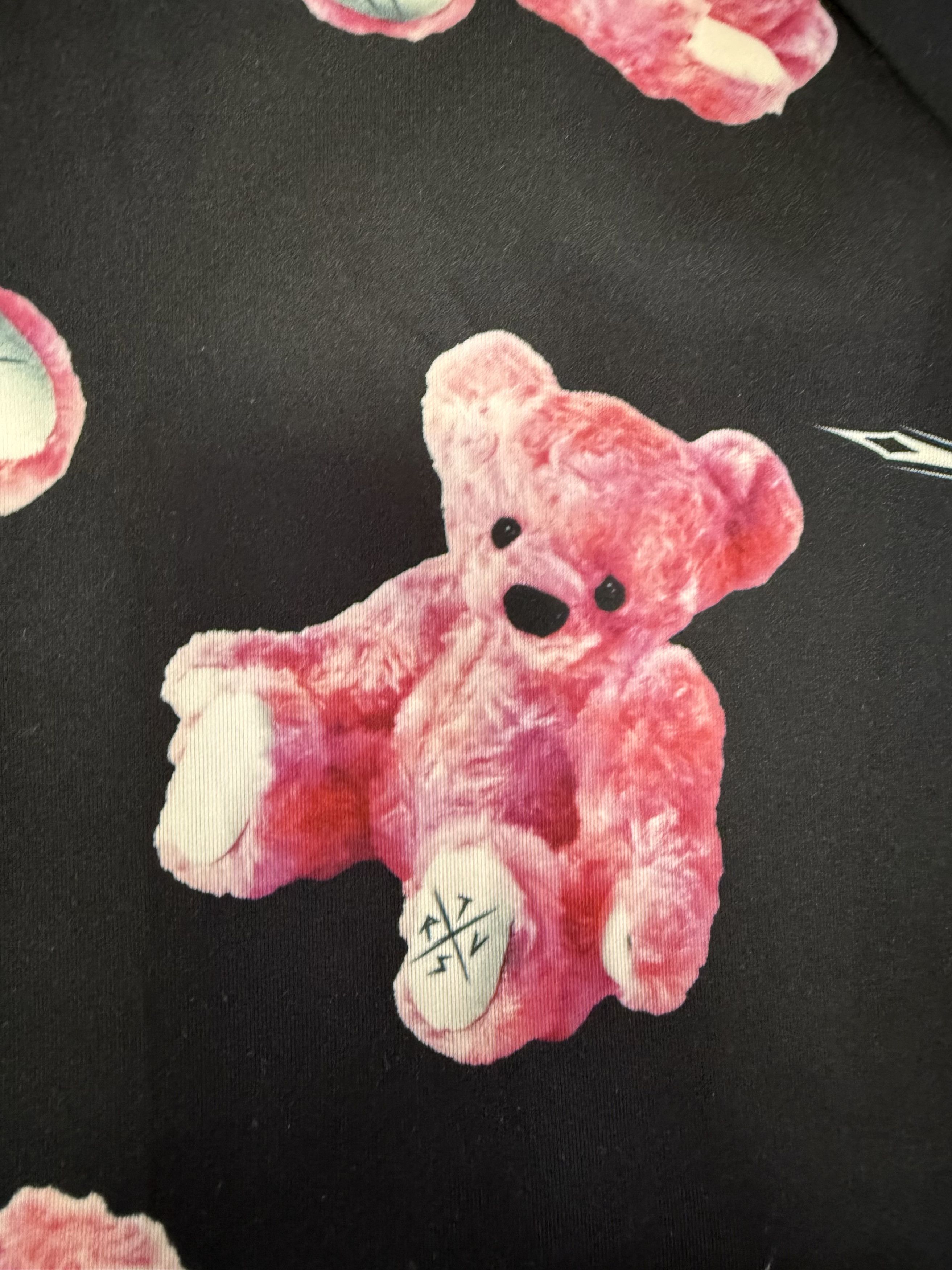 Japanese Brand TRAVAS TOKYO Pink Teddy Bear AOP Zip Sweatshirt Size L / US 10 / IT 46 - 4 Thumbnail
