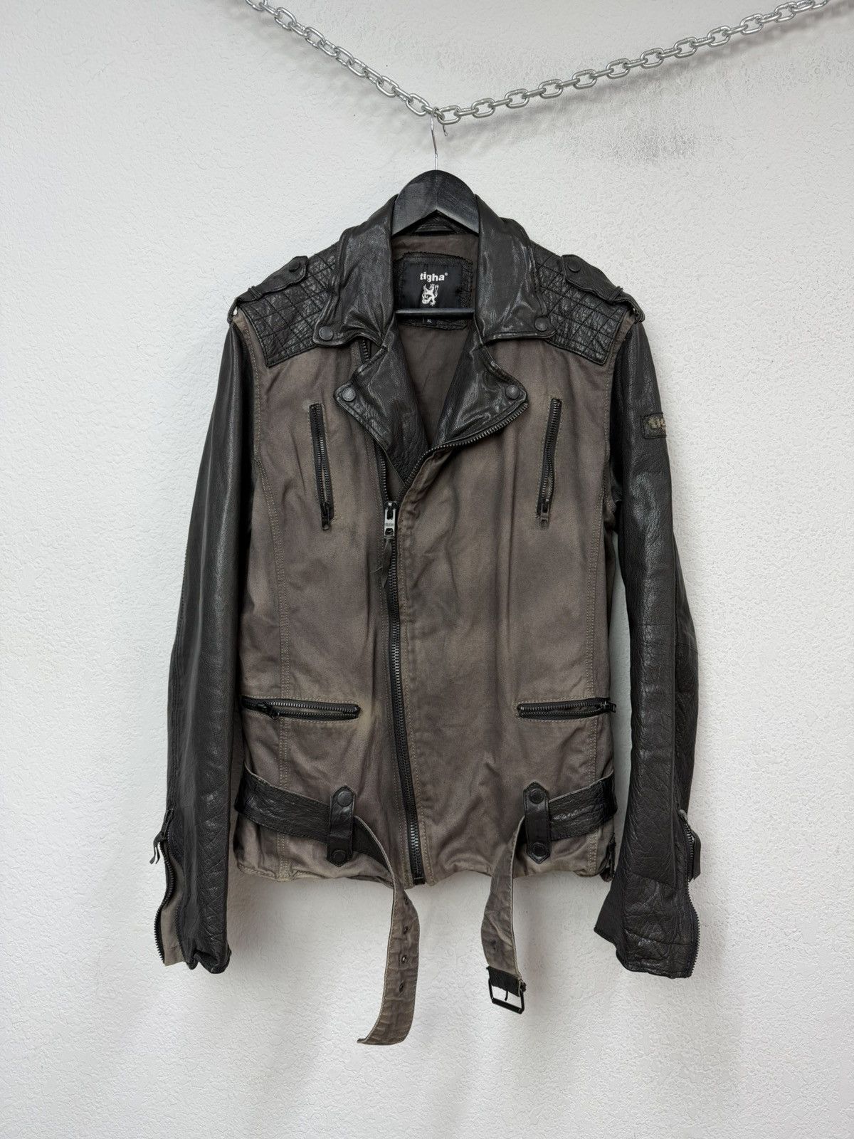 If Six Was Nine Rick Owens Style Bomber Cropped Leather Jacket Distressed Size US L / EU 52-54 / 3 - 8 Thumbnail