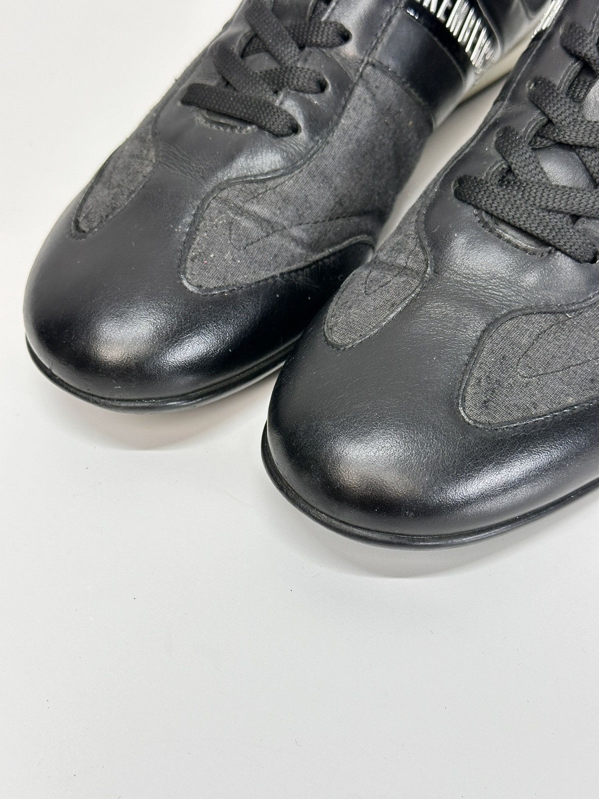 Dirk Bikkembergs Bikkembergs Black Leather Sneakers Minimal Sport Luxe Size US 7 / EU 40 - 10 Thumbnail
