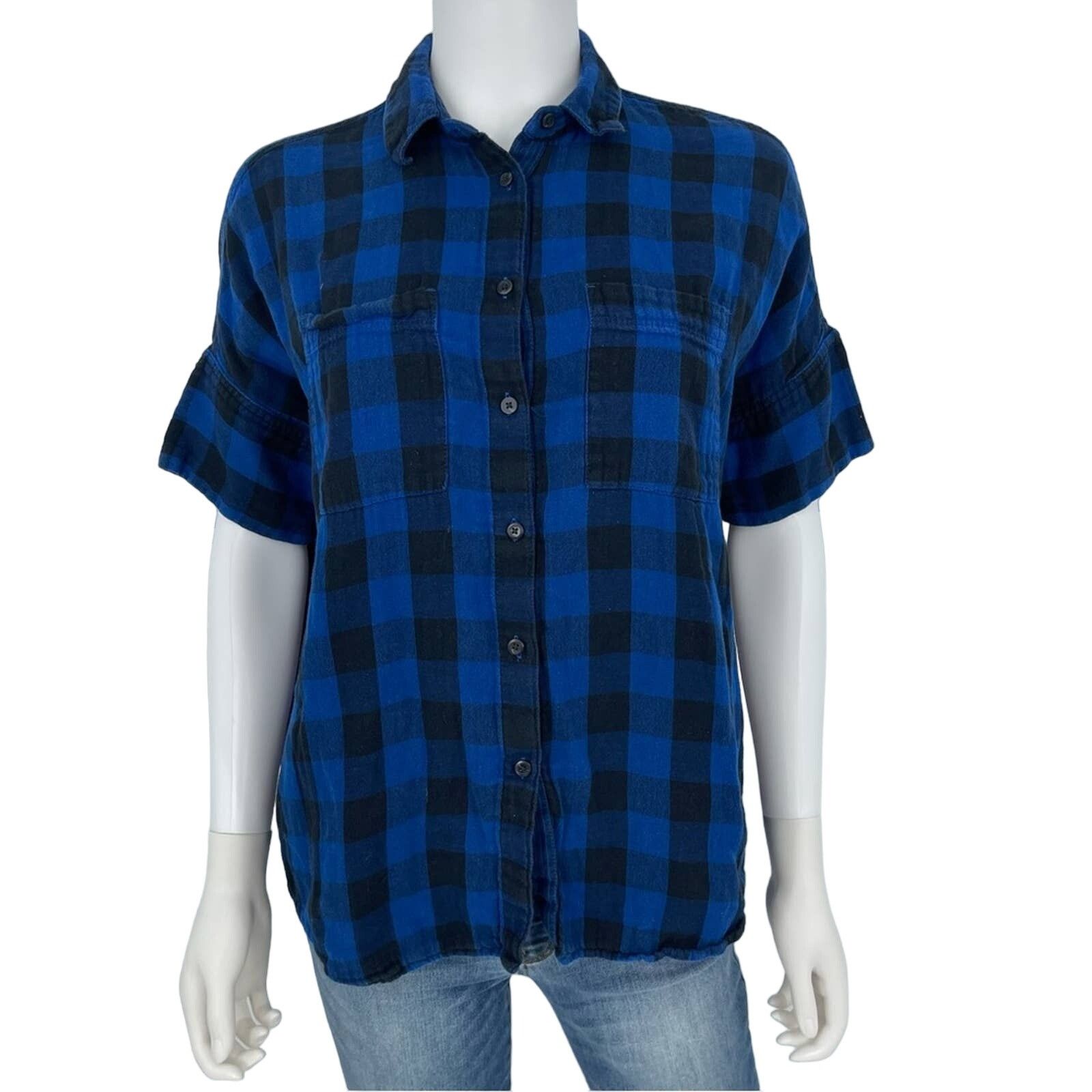 Madewell Madewell ButtonDown Flannel Courier Shirt Buffalo Blue Small Size S / US 4 / IT 40 - 3 Thumbnail