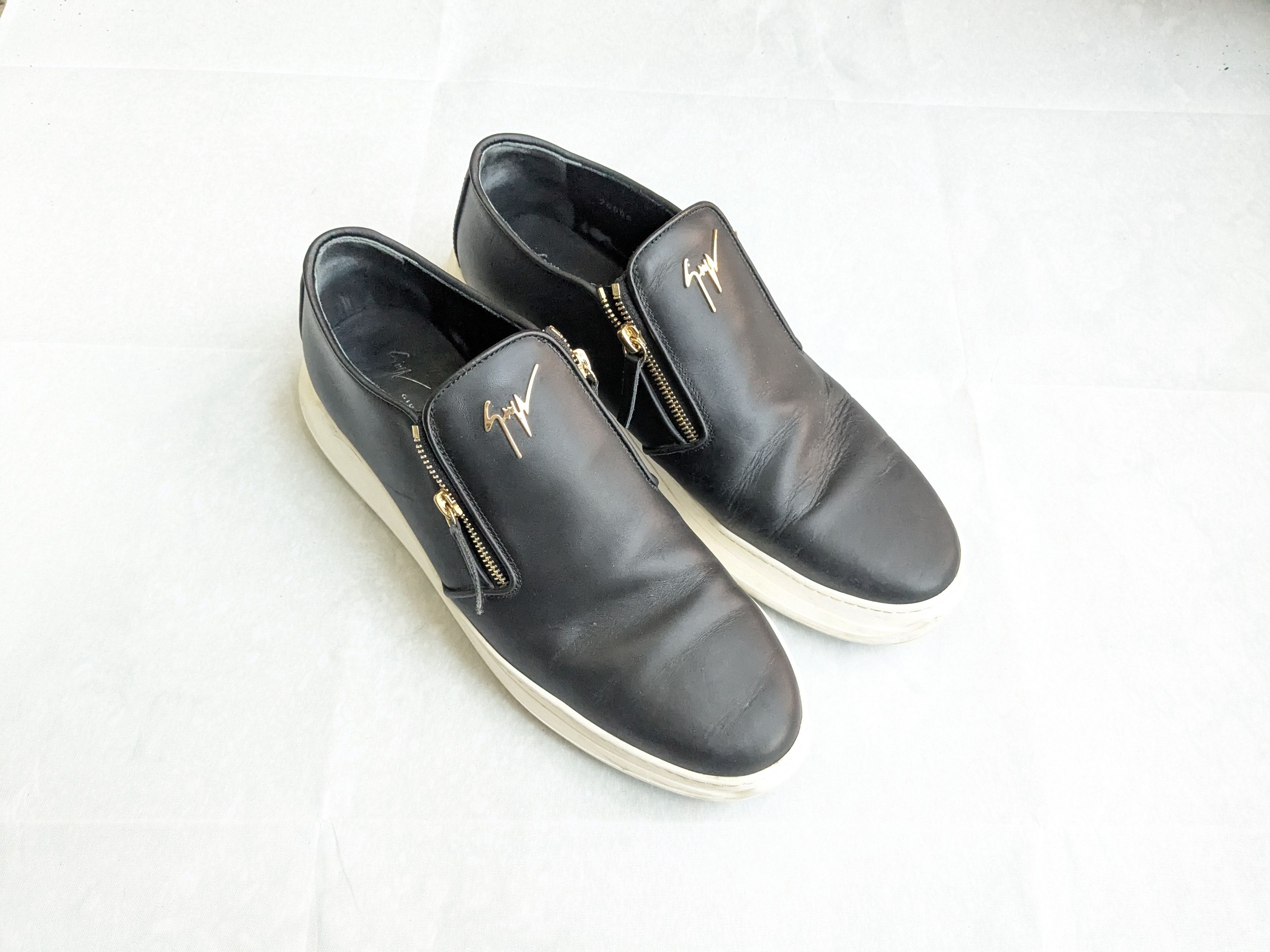 Giuseppe Zanotti Giuseppe Zanotti Sneakers Black White Gold Zip 12 45 Size US 12 / EU 45 - 1 Thumbnail
