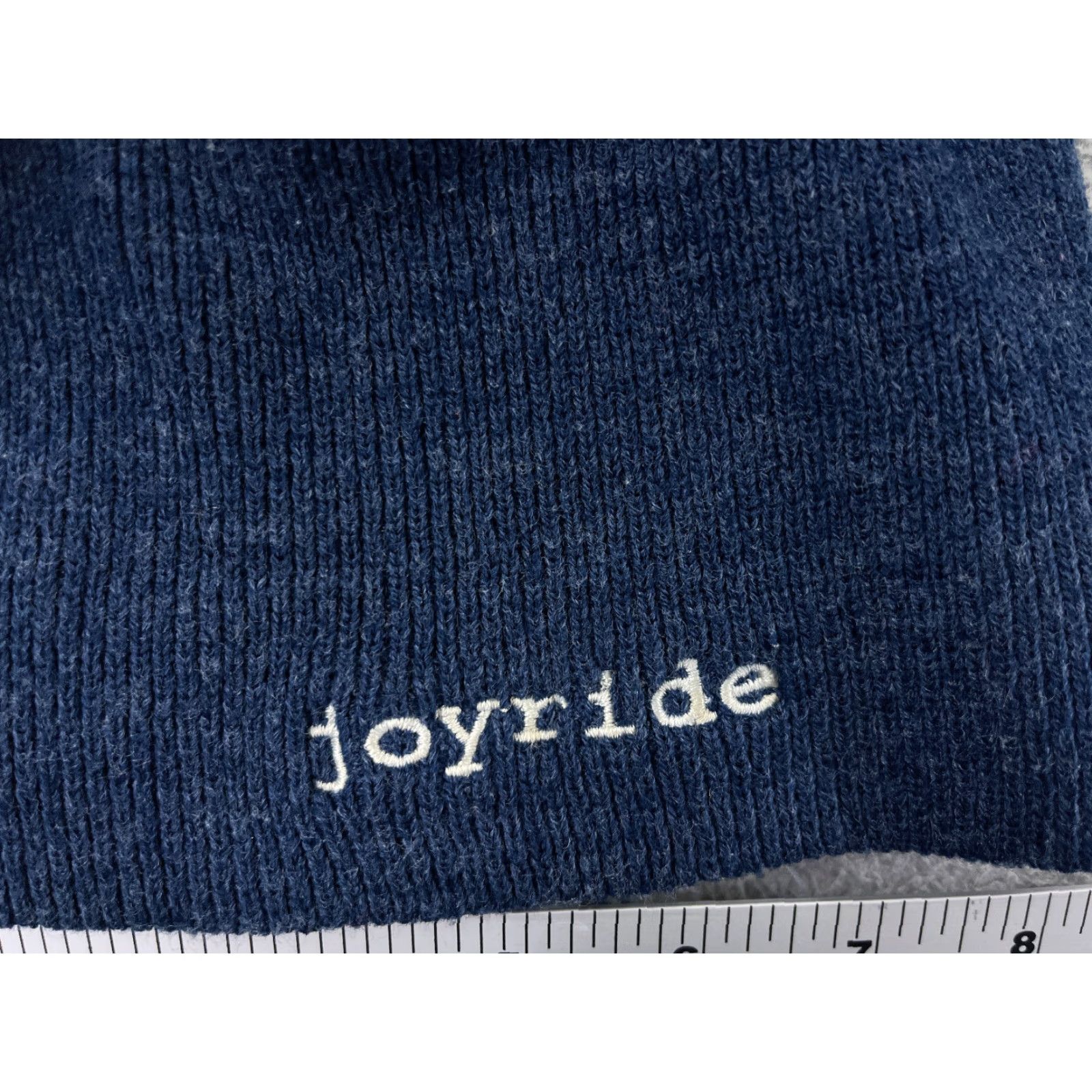 Vintage Joyride Beanie Adult One Size Blue Acrylic Knit Embroidered Outdoors Size ONE SIZE - 2 Thumbnail